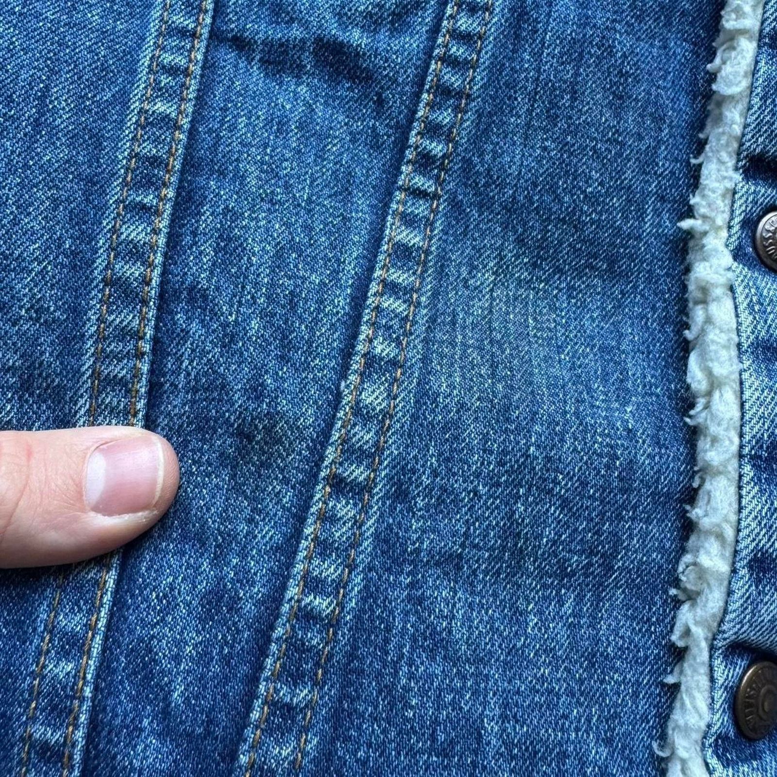 Levi's 80s 90s Levi’s Sherpa Lined Denim Trucker Jacket Size US S / EU 44-46 / 1 - 8 Thumbnail