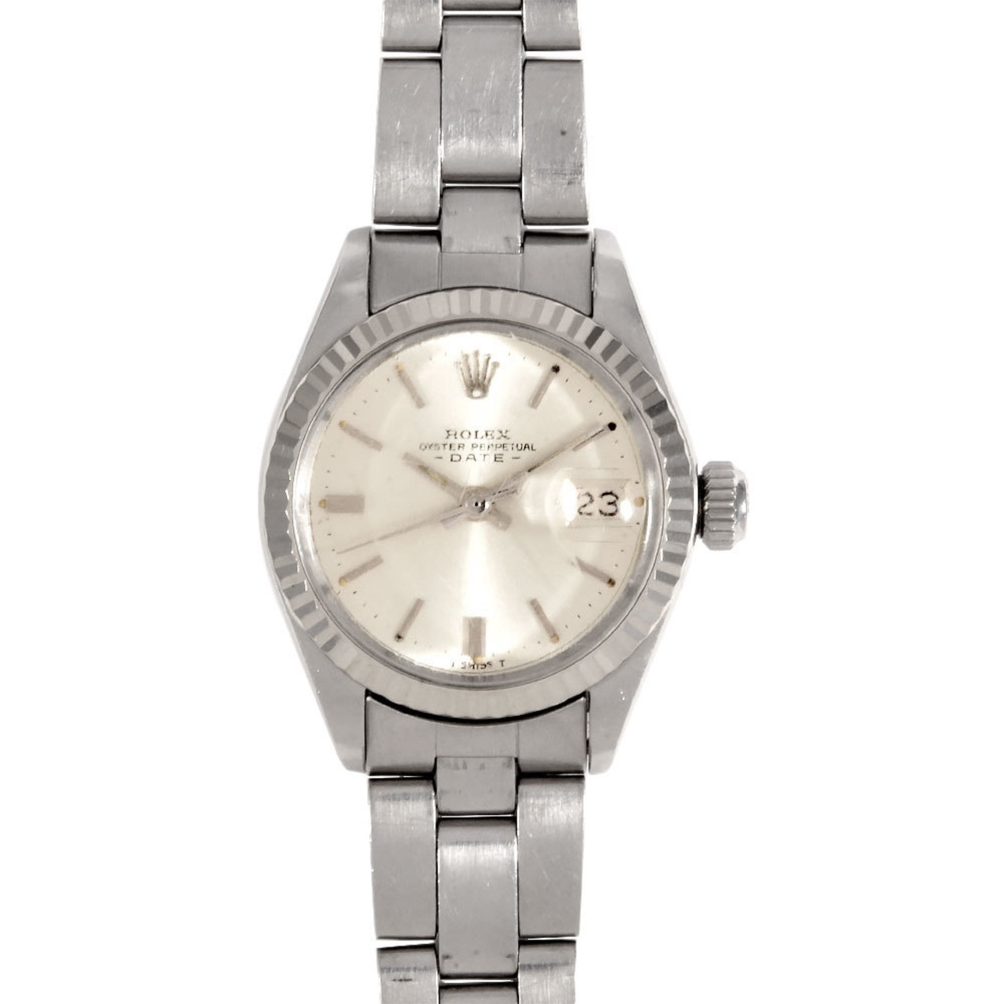 Rolex 6917 Datejust 7-Digit 3 Watch Automatic Winding Silver Dial Ss Wg Ladies, Women's
