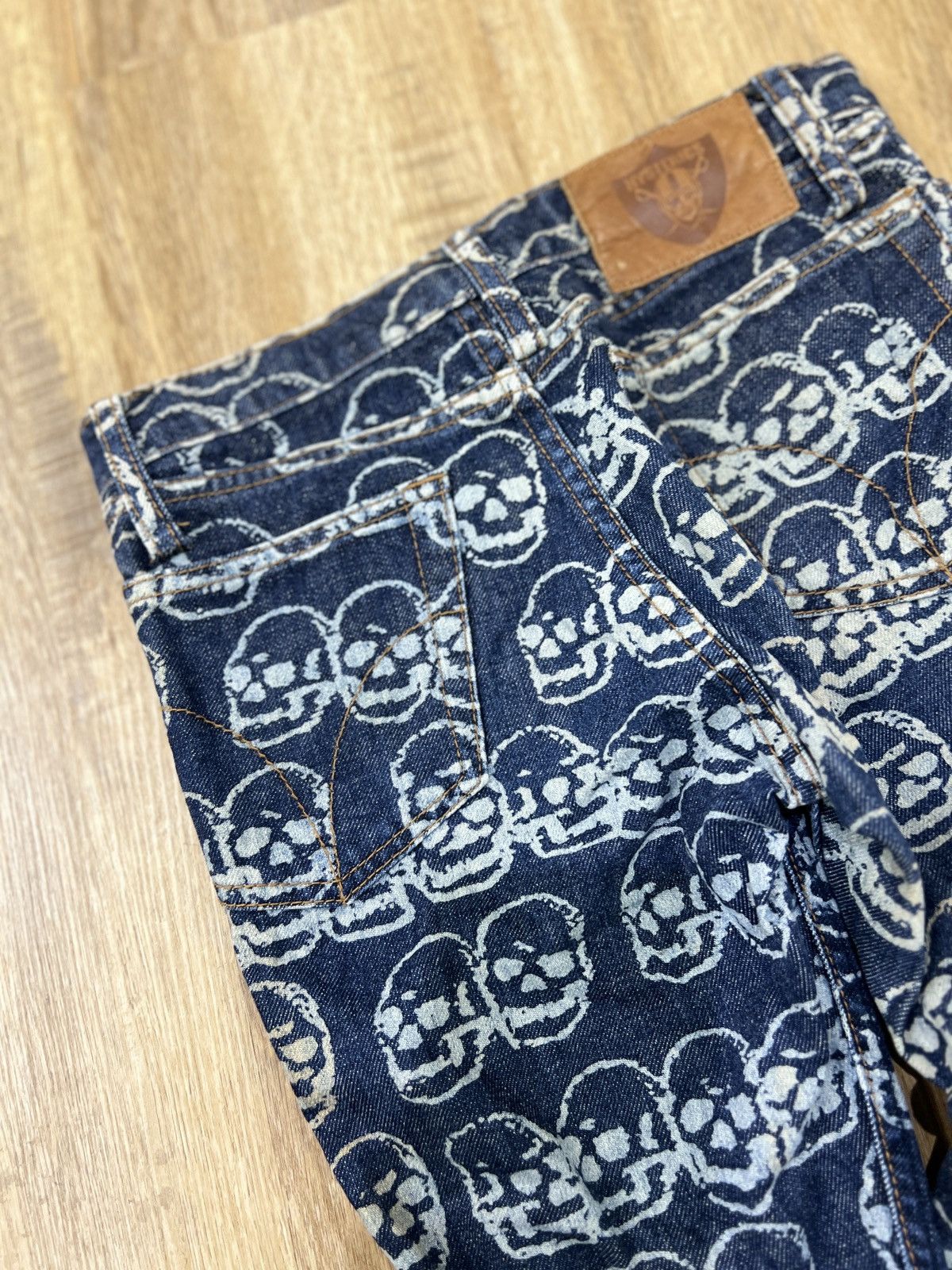 Designer × Hysteric Glamour × Japanese Brand HYSTERIC GLAMOUR FULL PRINT SKULL JAPANESE BRAND DENIM Size US 27 - 6 Thumbnail