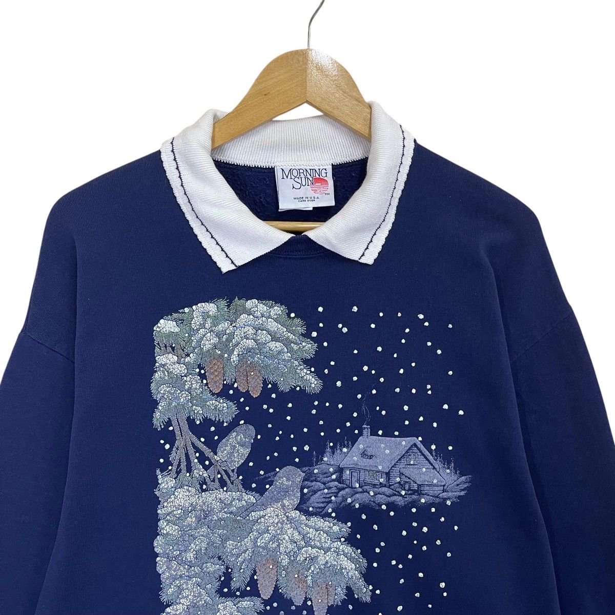 Japanese Brand × Vintage Vintage Morning Sun Bird Graphics Crewneck Sweatshirt Size US L / EU 52-54 / 3 - 4 Thumbnail