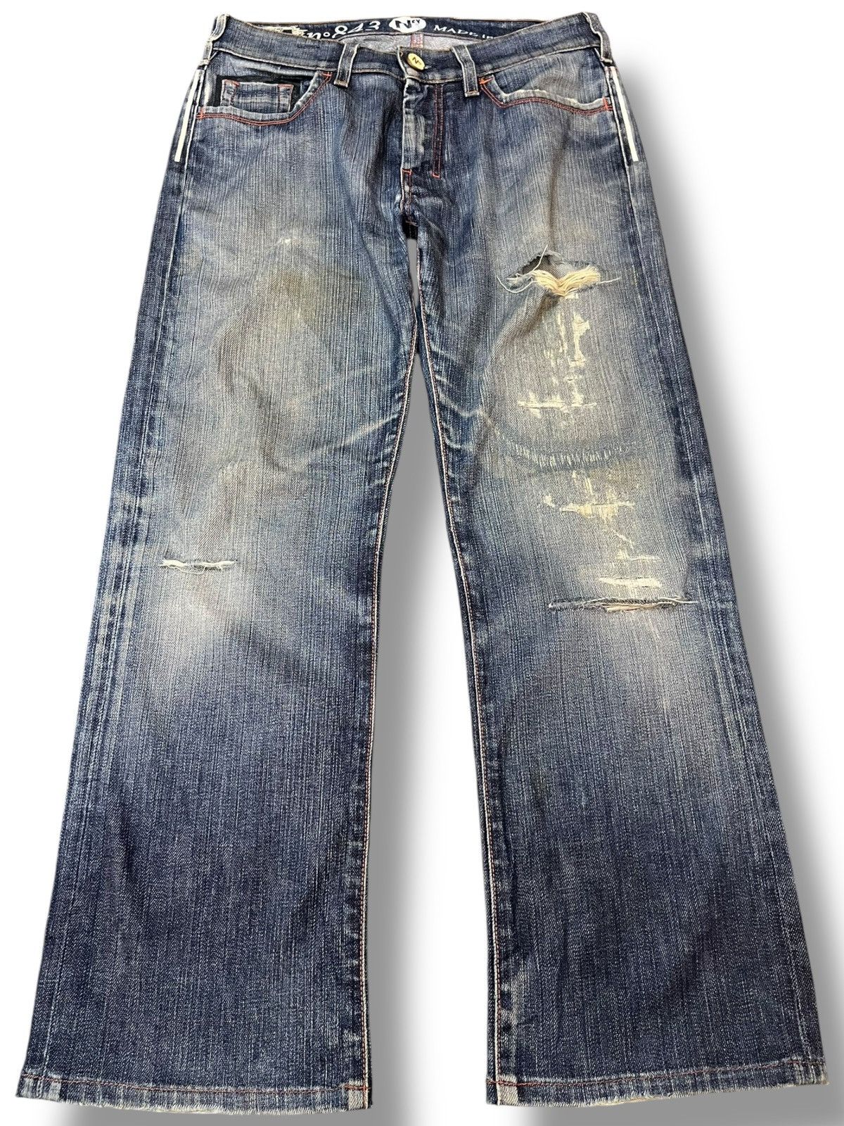 Notify Vintage Notify Baggy Wide Leg Distressed Denim Size US 31 - 1 Thumbnail