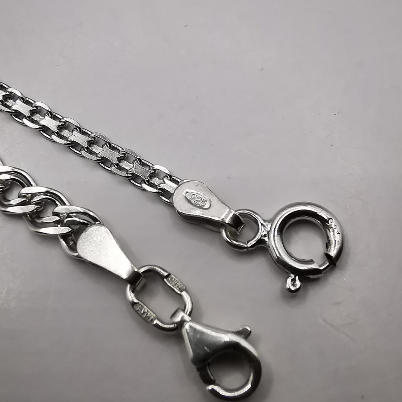 Sterling Silver Lot of 2 Vintage Sterling Silver 925 Bracelet 18.5cm Size ONE SIZE - 5 Thumbnail