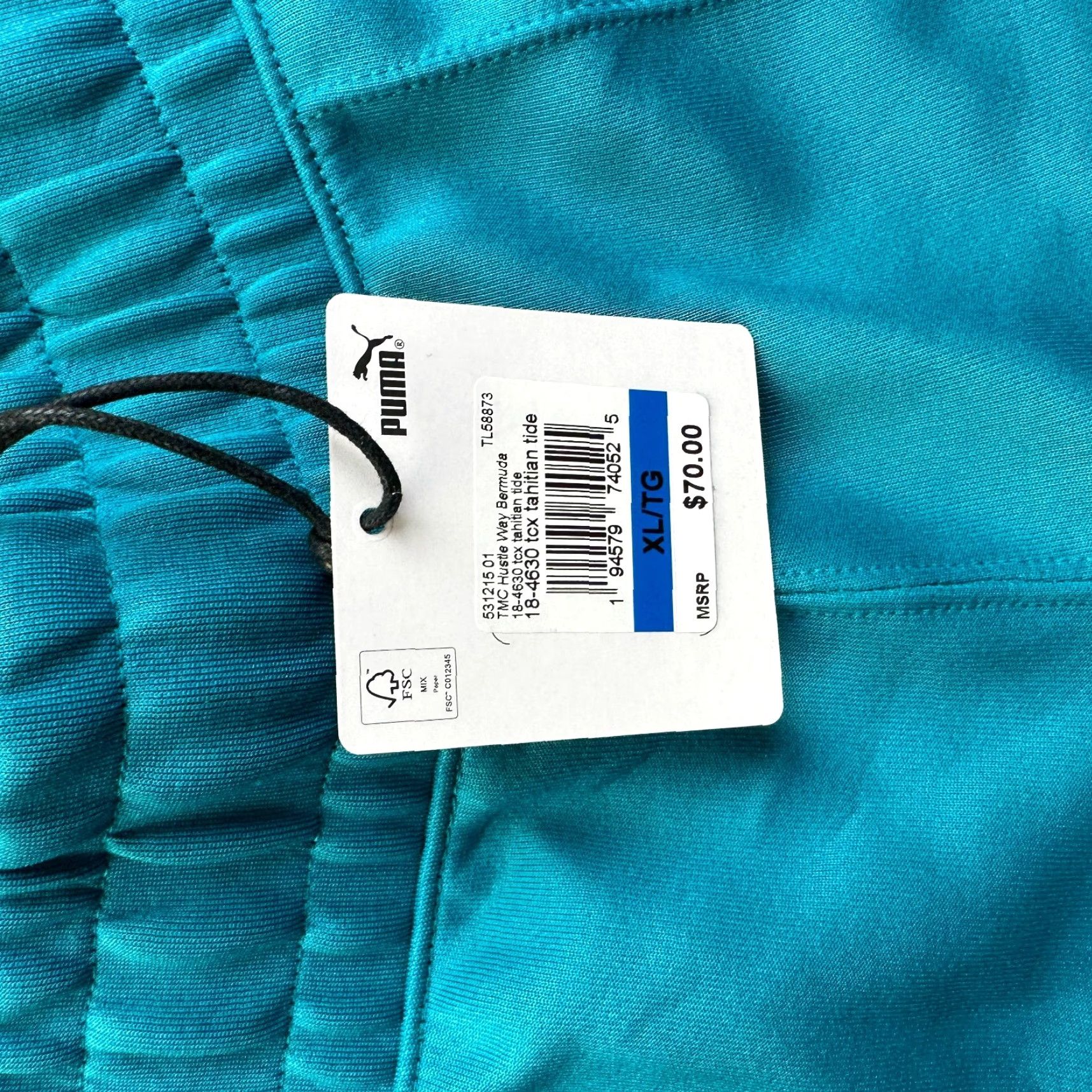 Puma Puma Nipsey Hussle Short Mens Extra Large Blue Casual Zipped Pockets NEW Size US 33 - 6 Thumbnail