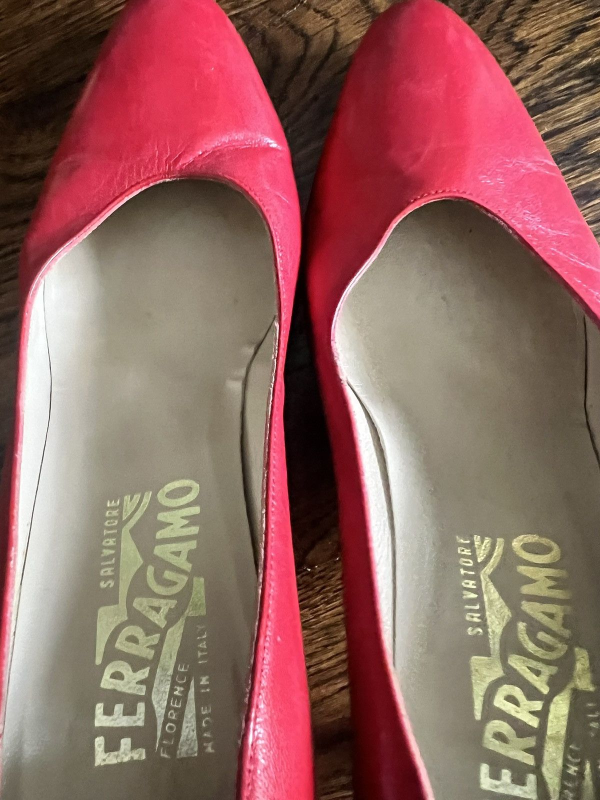 Salvatore Ferragamo Vintage Salvatore Ferragamo Red Pumps Shoes 8 Size US 8 / IT 38 - 3 Thumbnail