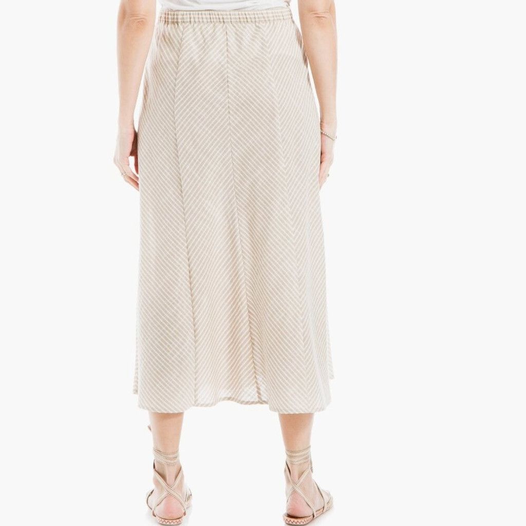 Other MAX STUDIO Yarn Dye Button Beige Off White Maxi Skirt Boho M Size 30" / US 8 / IT 44 - 2 Thumbnail
