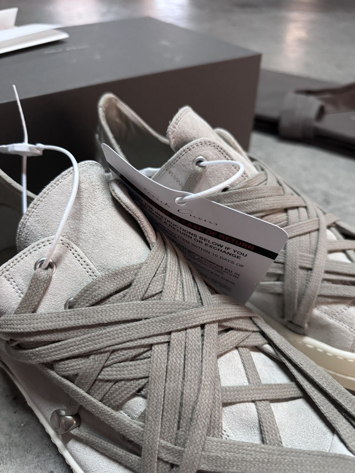 Rick Owens Sneakers Rick Owens Mainline Ramones Megalace SS25 Hollywood Size US 12 / EU 45 - 4 Thumbnail