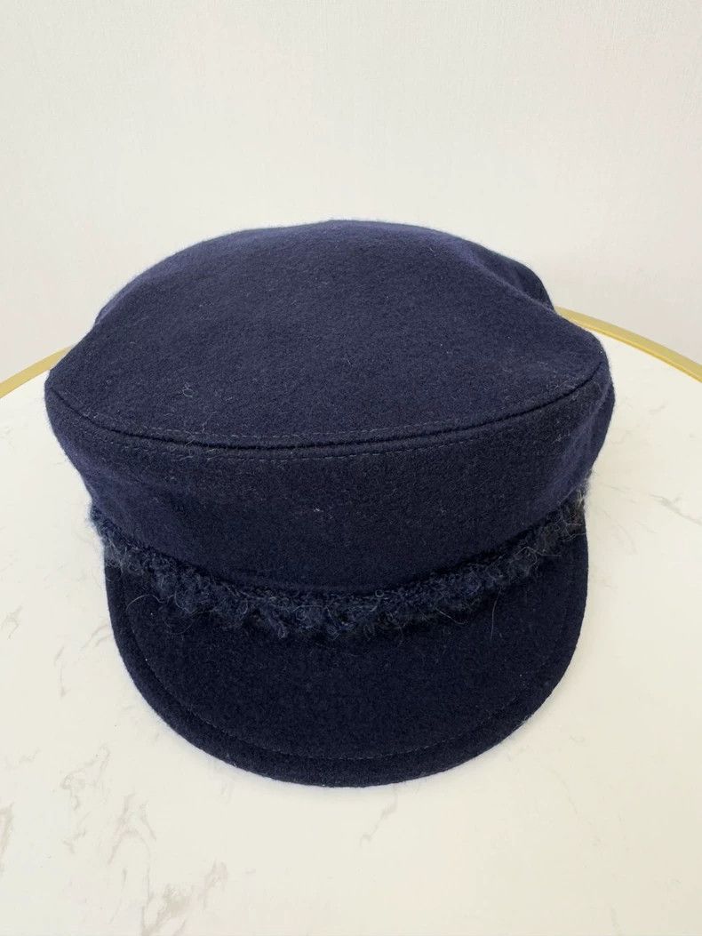Chanel Chanel Newsboy Cap in Navy Blue -2505 Size ONE SIZE - 2 Thumbnail