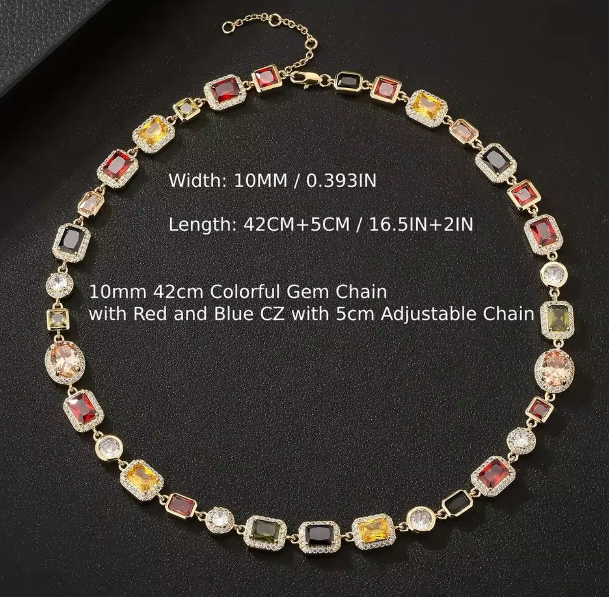 Japanese Brand × Other × Vintage Zirconia Iced Out Gemstone Chain Size ONE SIZE - 4 Thumbnail