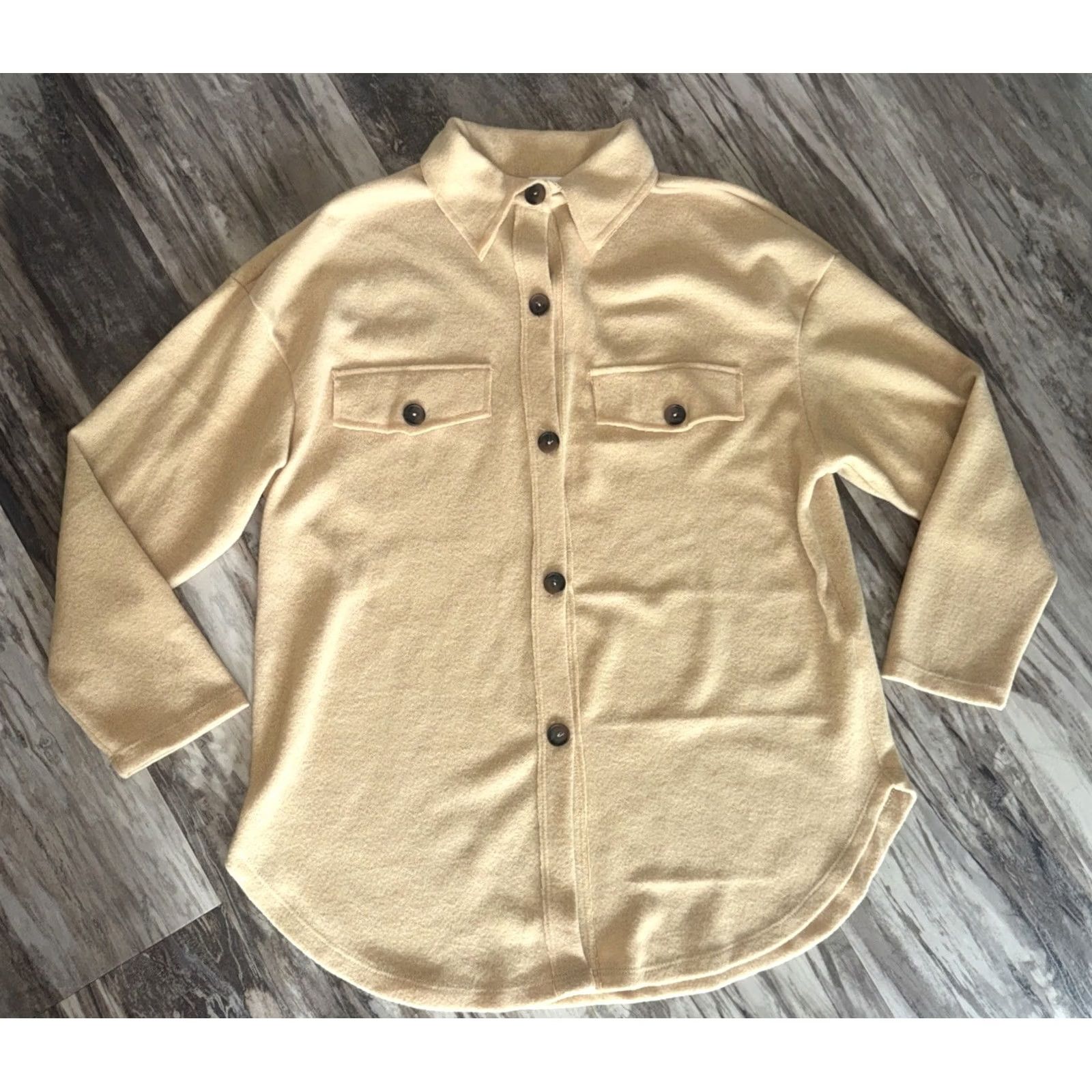 Vintage FIRST LOVE By LOVELYN Soft Flannel Button-Up Mustard Yellow Plaid Oversized Women’s Small Shirt Casual Size S / US 4 / IT 40 - 2 Thumbnail