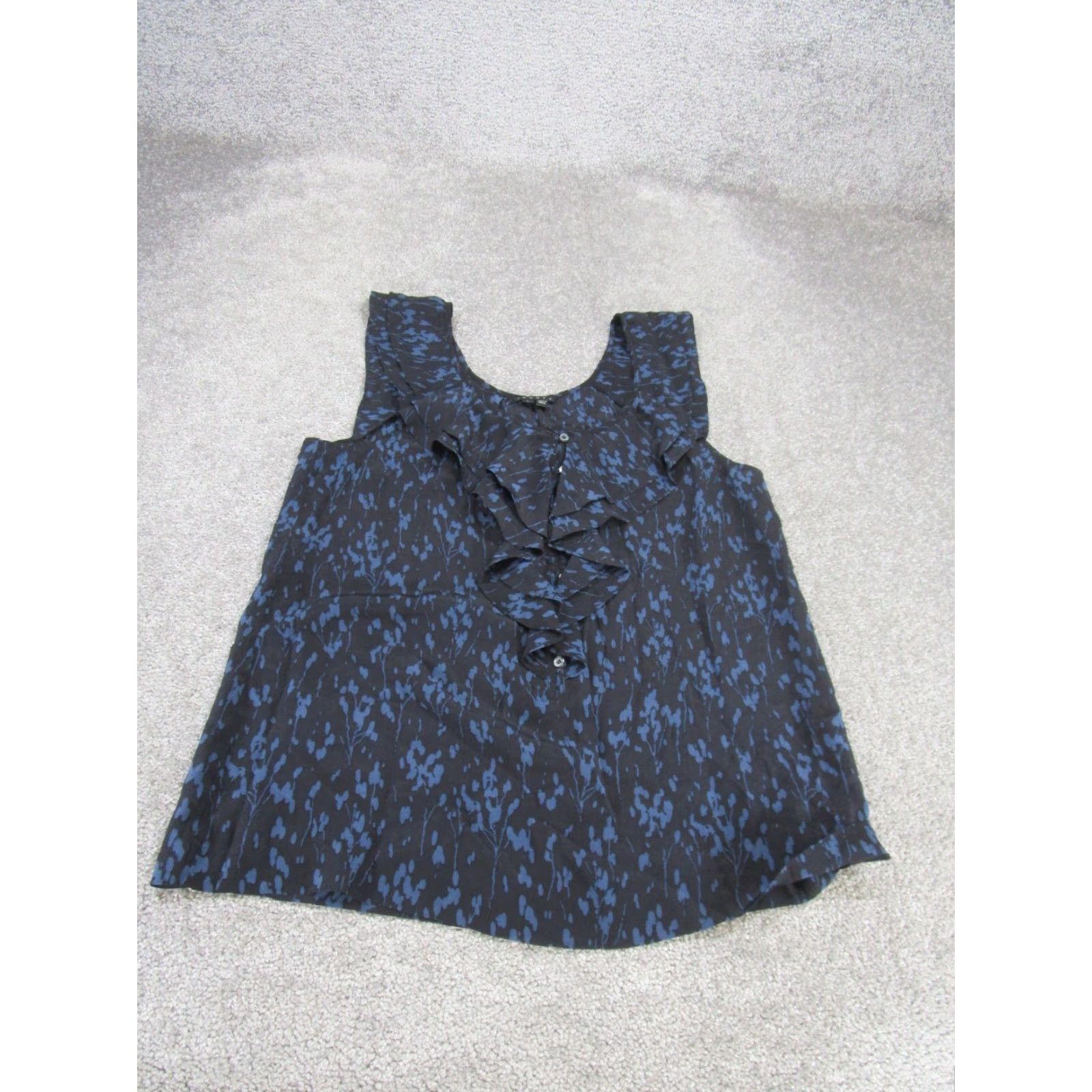 Theory Theory Shirt Womens P Petites Black Silk Cami with Ruffle - Tank - Brand Theory - Petite Size P - Black Silk Cami - Womens - 90s? Size S / US 4 / IT 40 - 2 Thumbnail