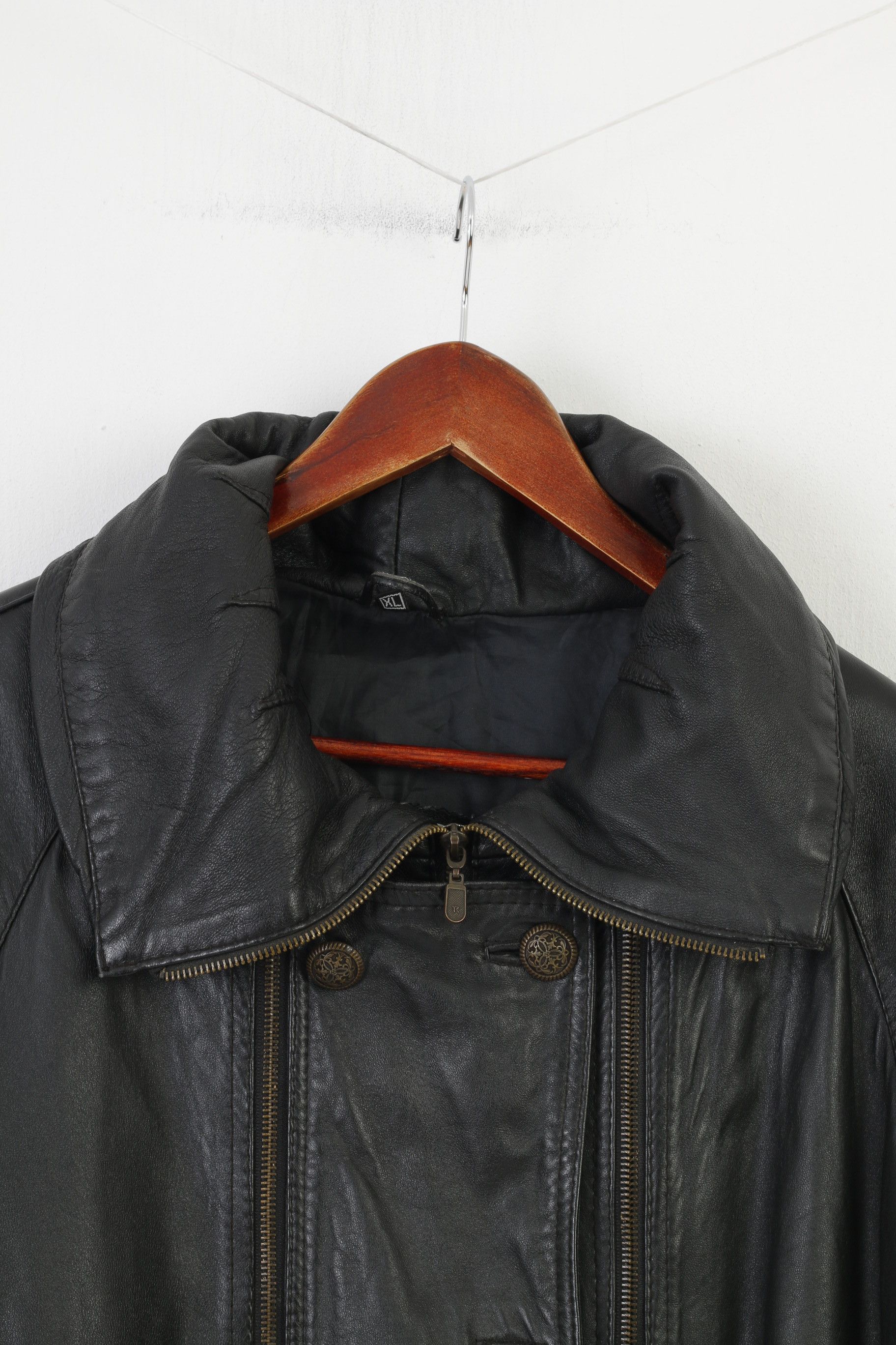 Leather × Vintage Alberto Tesatti Creation Woman XL Leather Jacket 2135 Size XL / US 12-14 / IT 48-50 - 2 Thumbnail
