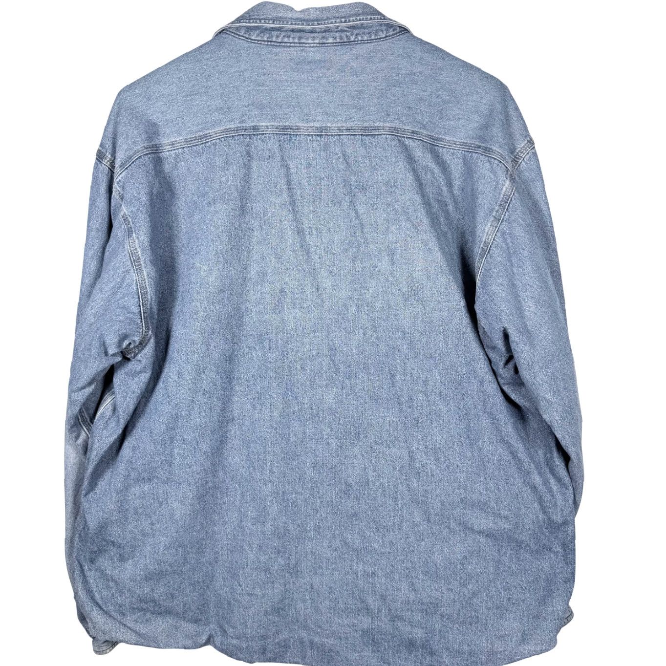 Carhartt Carhartt Jacket Men Denim Shirt Jacket Trucker Blue 2XL Fleece-Lined Workwear - Shacket, Cord/Denim, Regular Fit Size US XXL / EU 58 / 5 - 2 Thumbnail