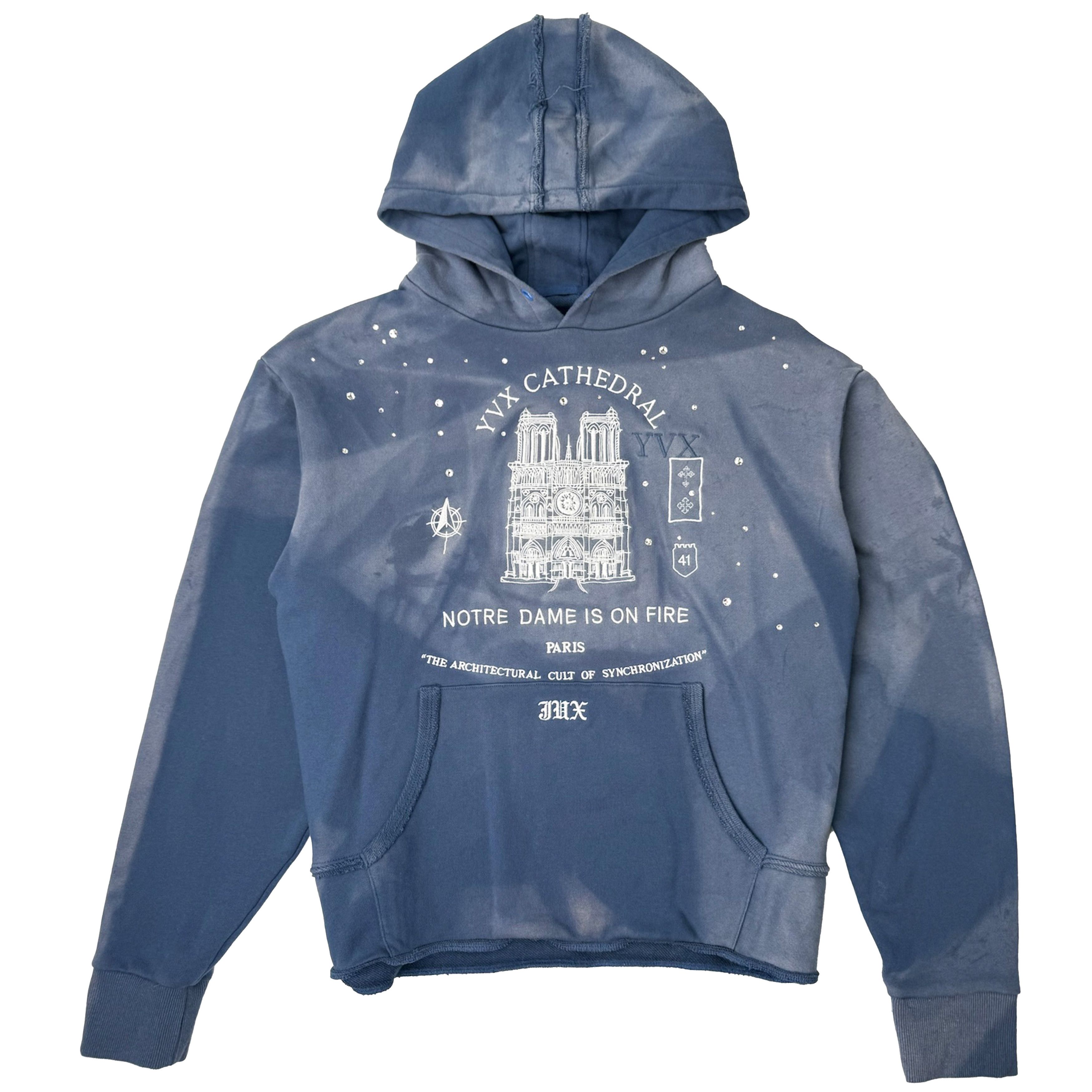 YVX YVX Cathedral Spine Hooded Sweatshirt Navy Size US XL / EU 56 / 4 - 1 Thumbnail