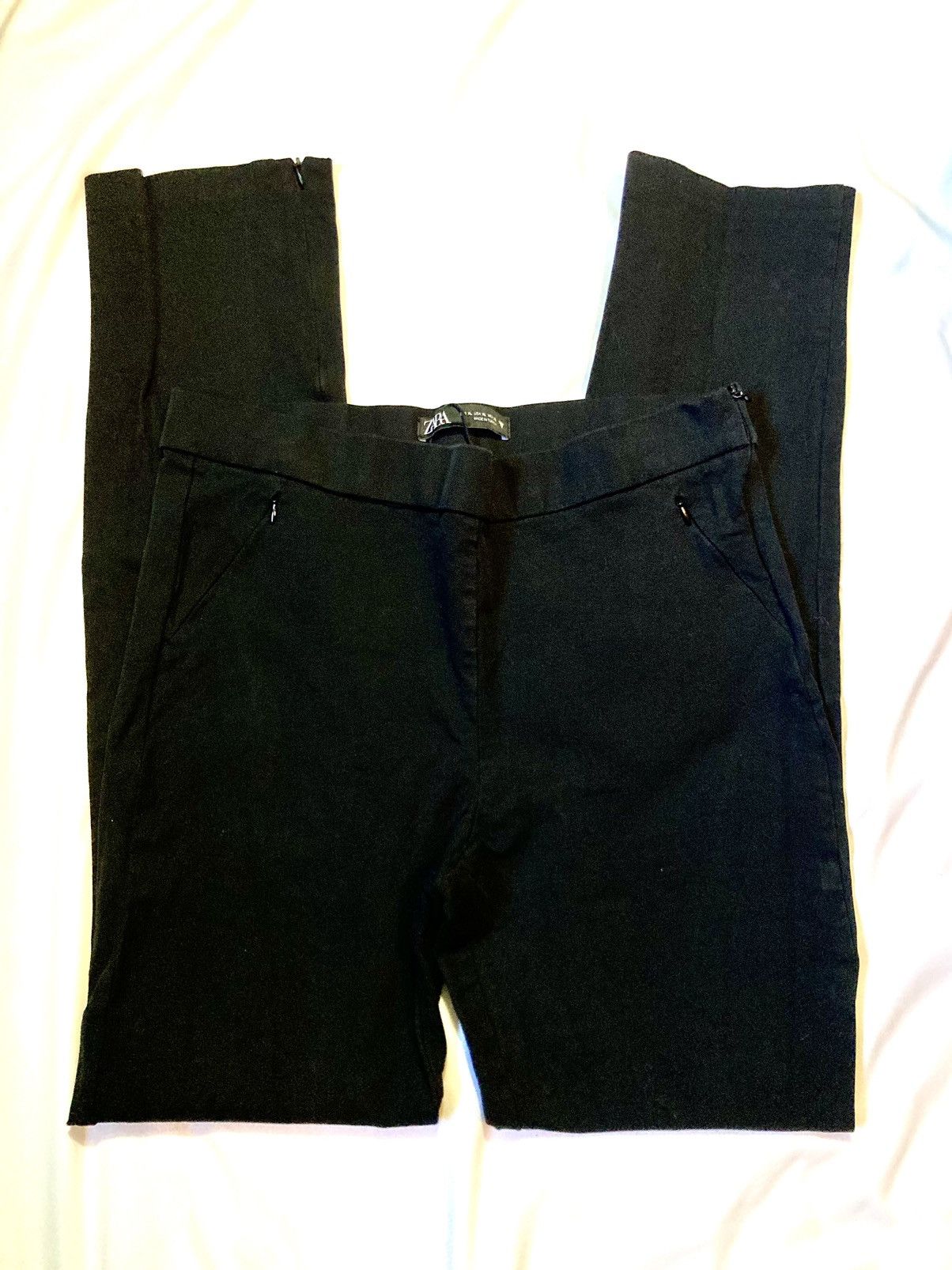 Zara Zara black zip pants Size 36" / US 14 / IT 50 - 4 Thumbnail