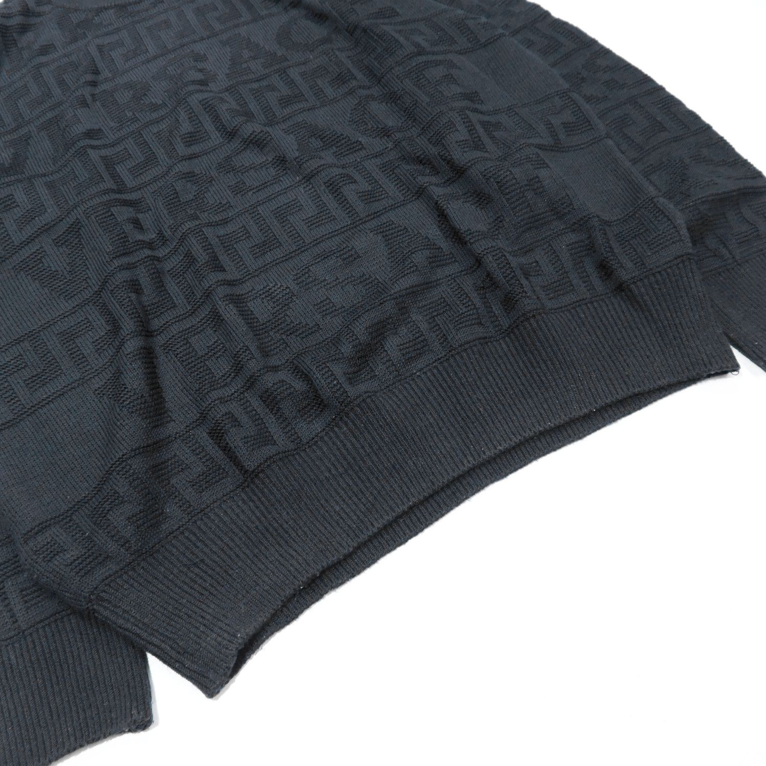 Versace BIG SPELL LOGO MONOGRAM LONG-SLEEVED KNIT SWEATER Size US M / EU 48-50 / 2 - 8 Thumbnail