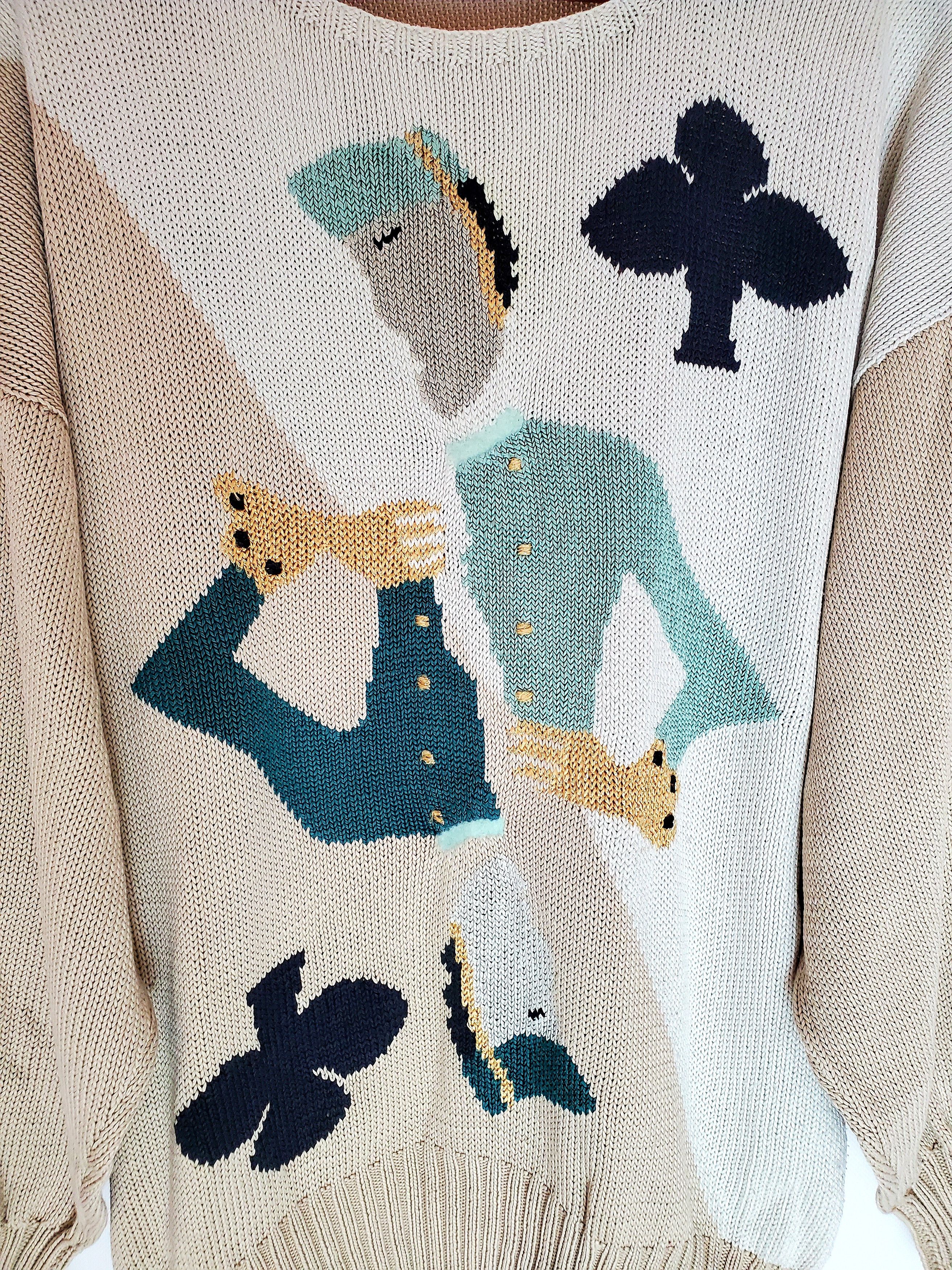 Iris von Arnim Archive 80's Iris Von Arnim Rare Graphic Knit Sweater L Size US L / EU 52-54 / 3 - 2 Thumbnail