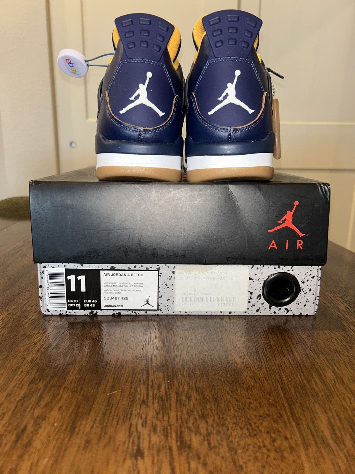 Jordan Brand × Nike Jordan 4 Retro Dunk From Above DS 2016 308497-425 Sz 11 Size US 11 / EU 44 - 7 Thumbnail