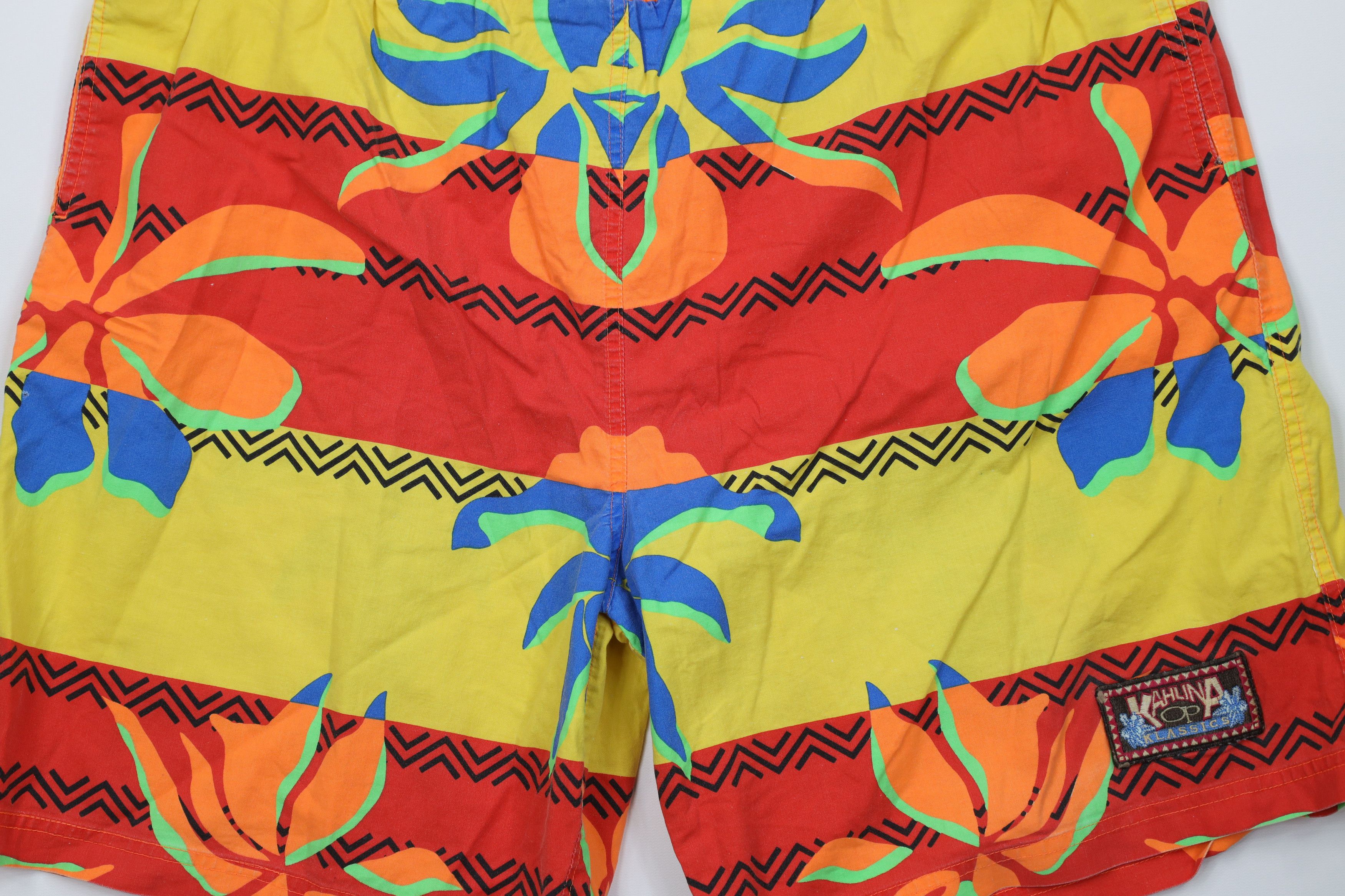 Ocean Pacific Vintage 90s Ocean Pacific Kahlina Abstract Surf Shorts Size US 38 / EU 54 - 3 Thumbnail