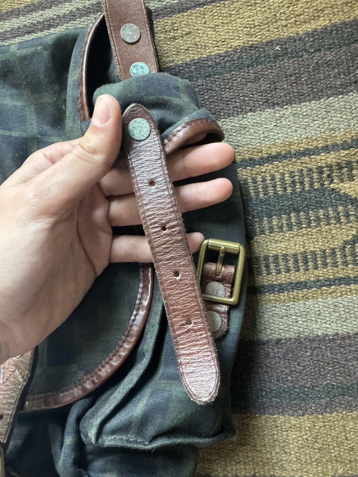 RRL Ralph Lauren Oil Cloth Side Bag Size ONE SIZE - 2 Thumbnail