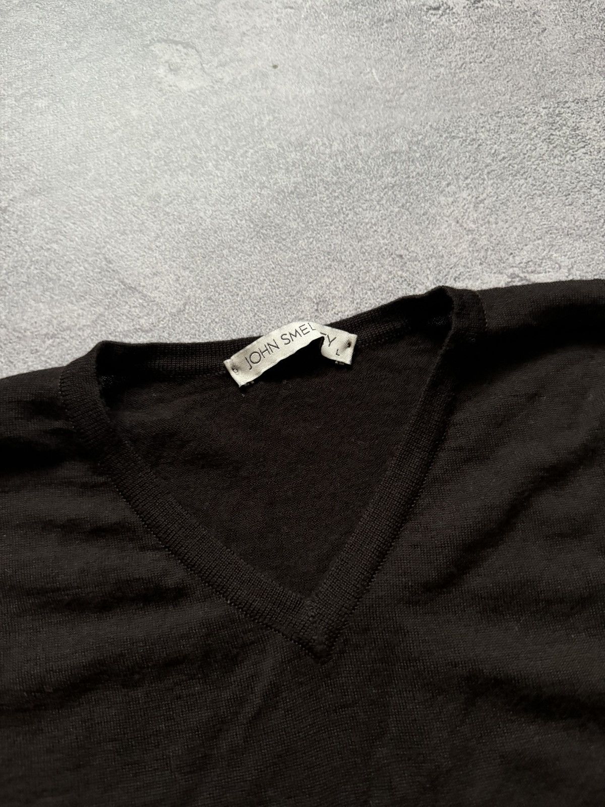 Designer × John Smedley John smedley L brown v-neck sweater jumper pullover knitwear Size US L / EU 52-54 / 3 - 4 Thumbnail
