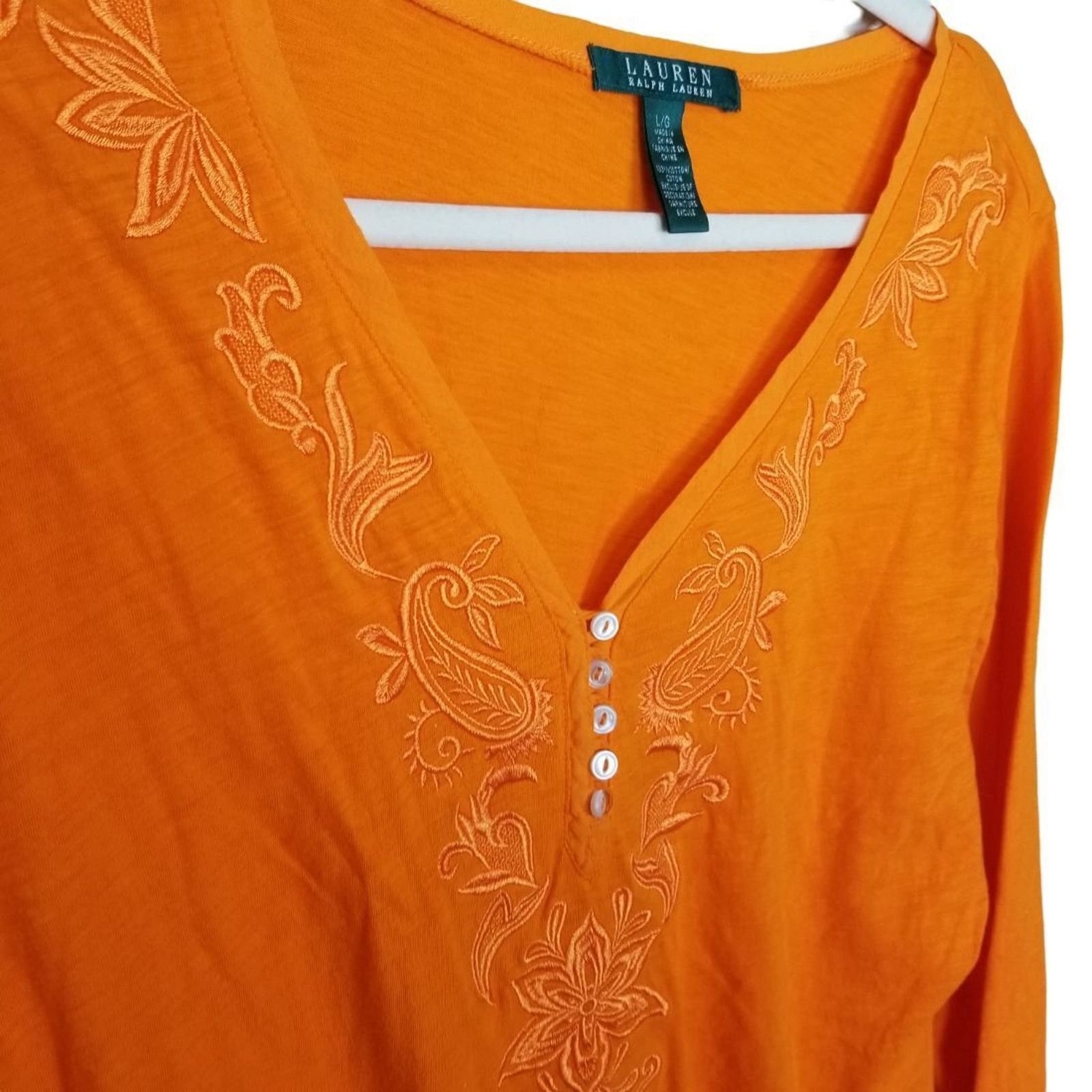 Lauren Ralph Lauren Lauren Ralph Lauren Womens Embroidered Tunic Size L Resort Size L / US 10 / IT 46 - 5 Thumbnail