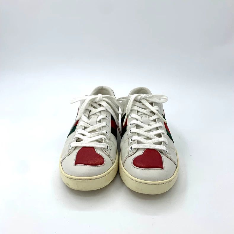 Gucci Gucci Size 35.5 Ace series size 35.5 white love pattern re Size US 5 / EU 37 - 3 Thumbnail