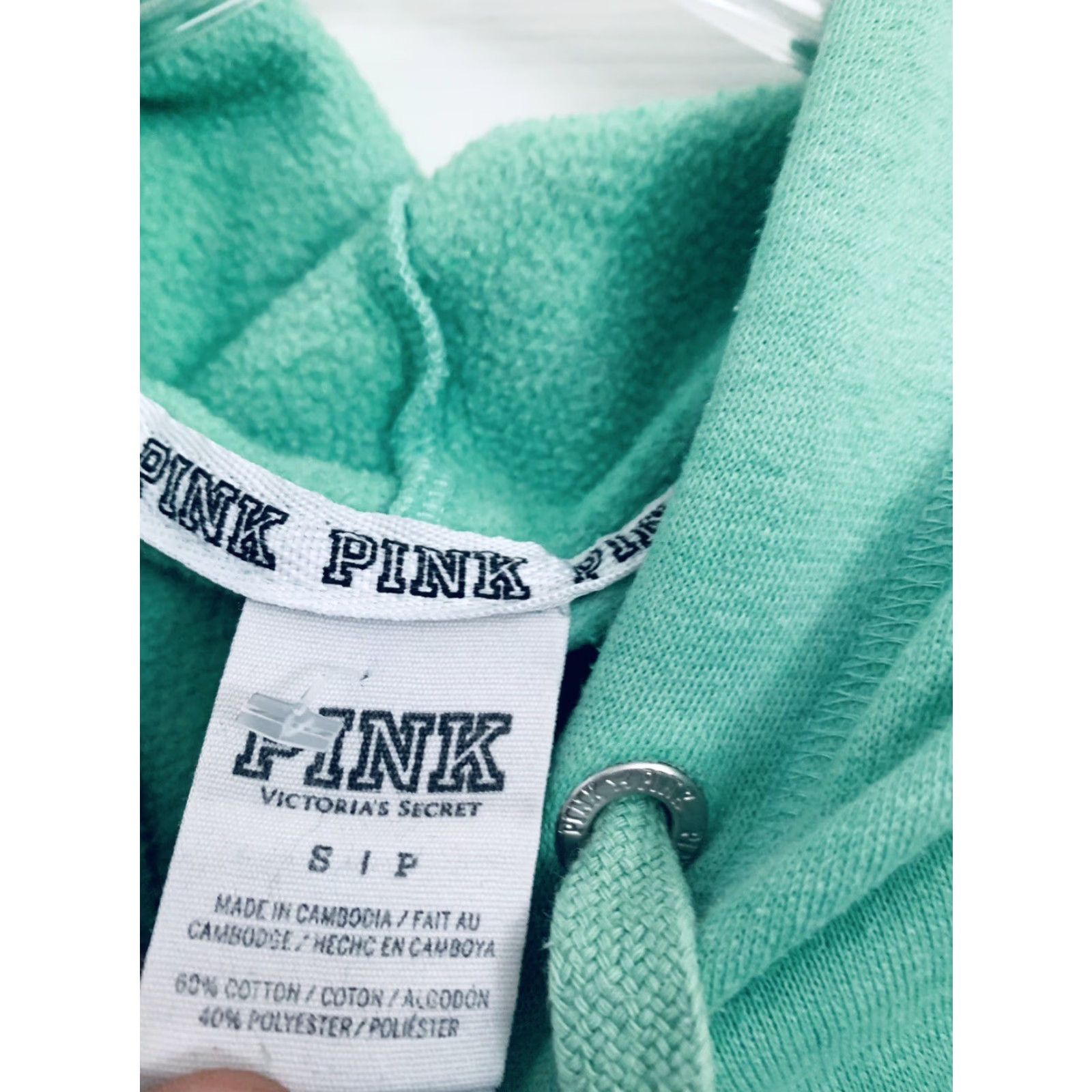 Victoria's Secret Victoria's Secret PINK Sweater Hoodie Women Small Mint Green Fleece Pullover Hooded Crew Neck Pullover Hoodie Mint Green (Green) Women XS-SS? Size S / US 4 / IT 40 - 2 Thumbnail