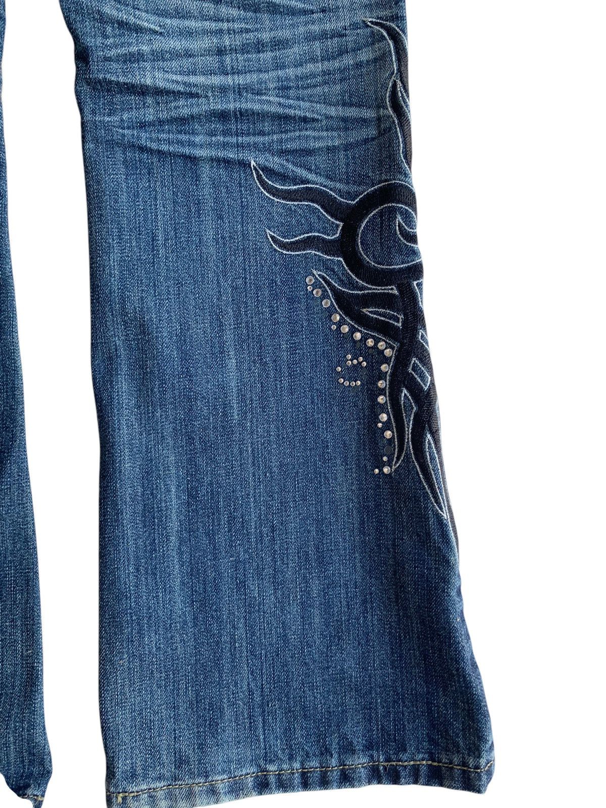 Black Crown Flared Rusty Mudmax Punk Style Denim