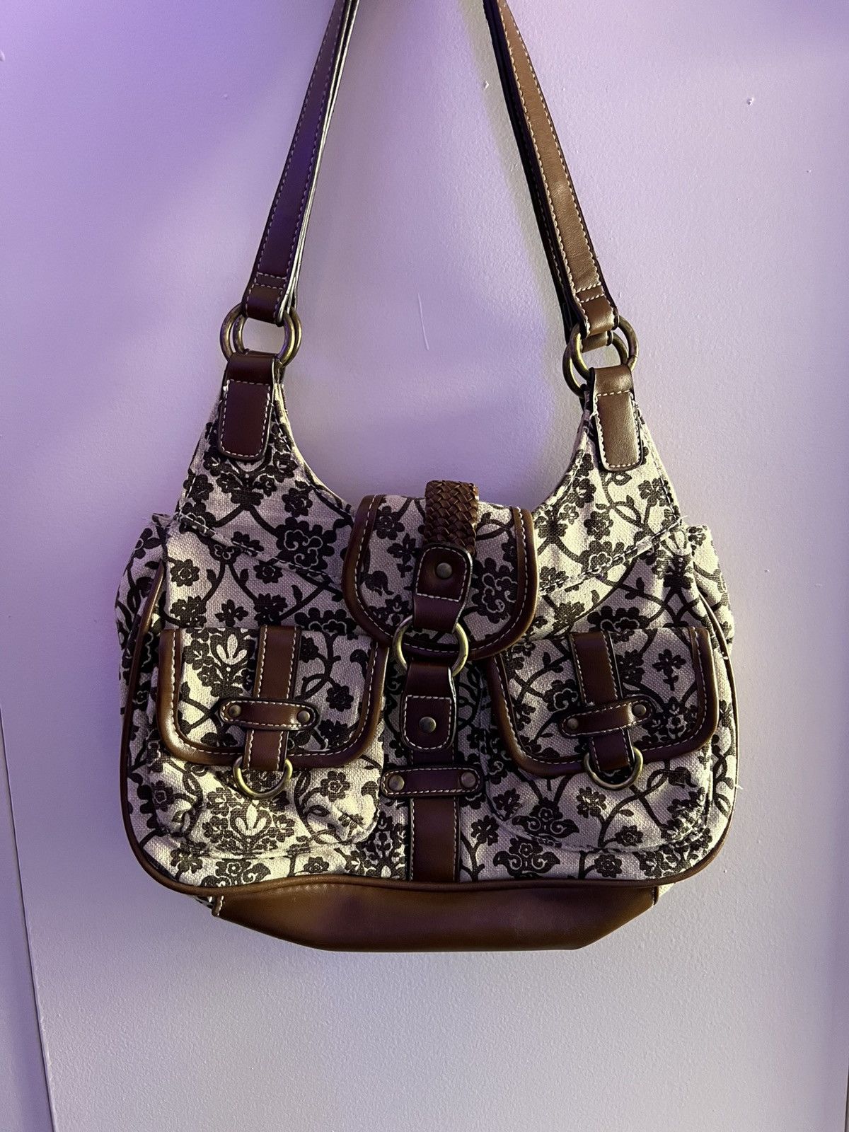 Japanese Brand × Vintage cute vintage y2k brown and cream bag Size ONE SIZE - 1 Thumbnail