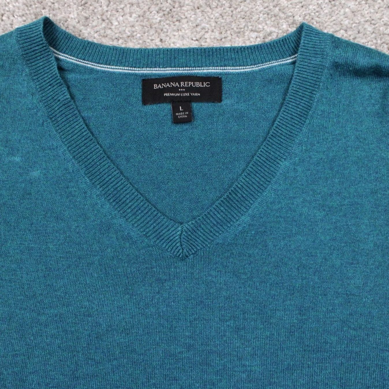 Banana Republic Banana Republic Sweatshirt Mens Large Green Premium Luxe Yarn Cashmere Sweater Size US L / EU 52-54 / 3 - 5 Thumbnail