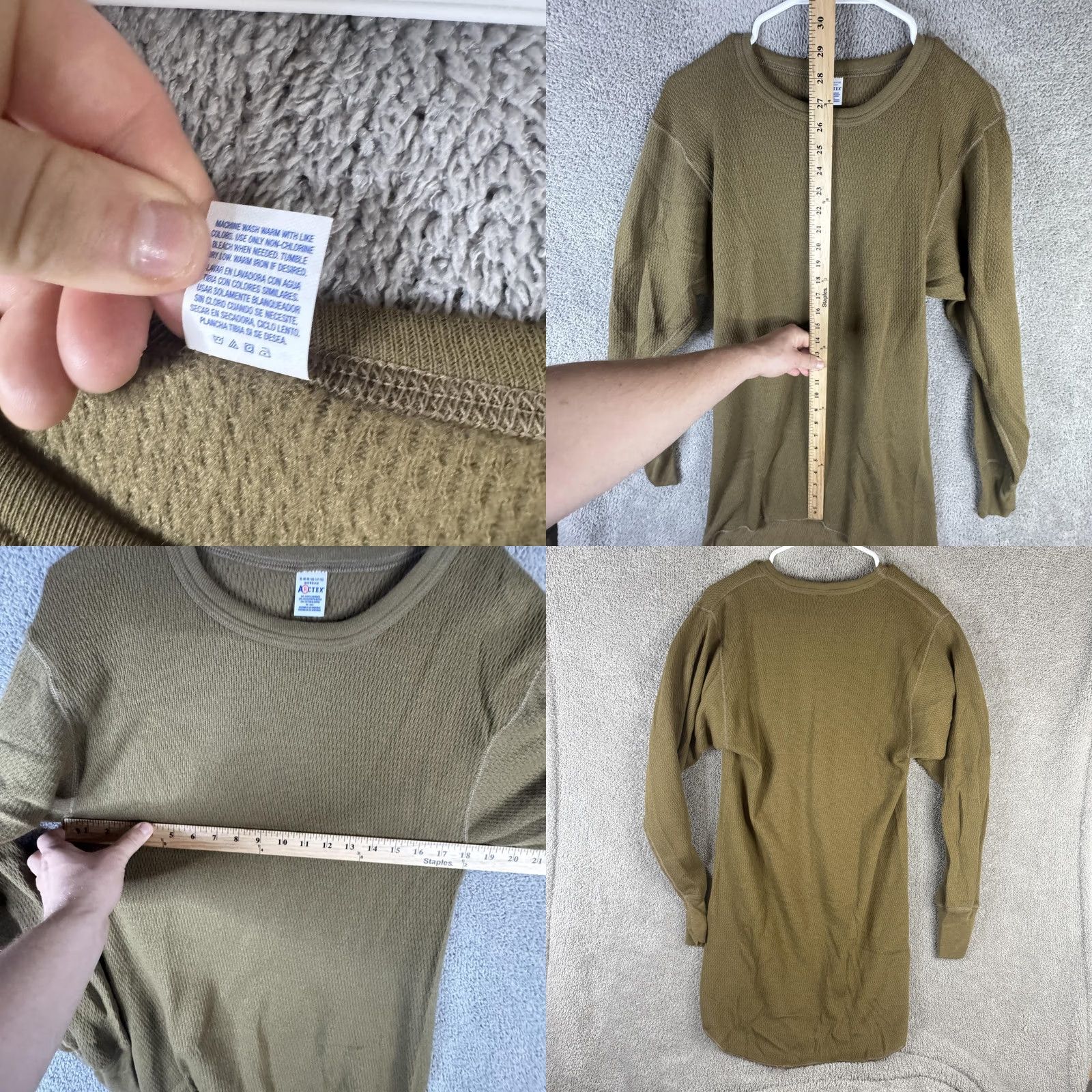 Vintage Morgan Arctex Shirt Mens XL Brown Thermal Waffle Knit Base Layer Long Johns Underwear Size US XL / EU 56 / 4 - 8 Thumbnail