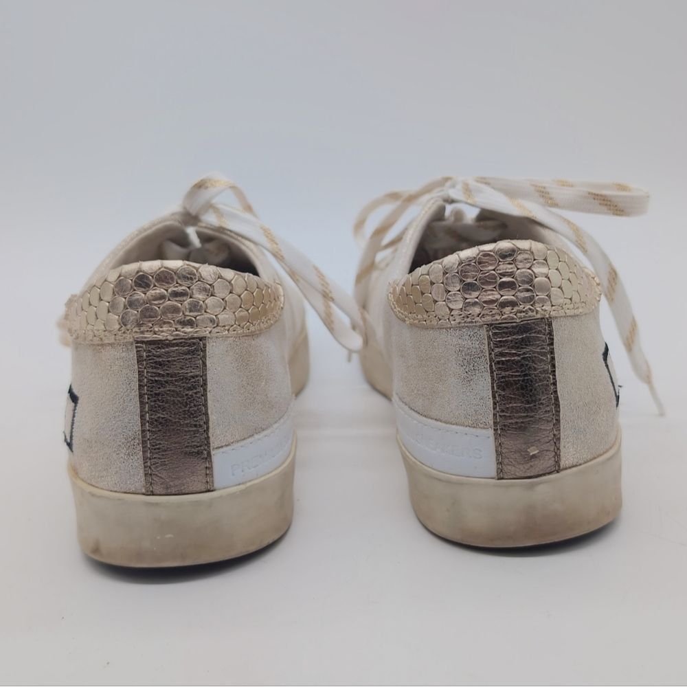 D.A.T.E. DATE Sz 7 HILL LOW STARDUST PLATINUM Lace-Up Sneakers W441 Size US 7 / IT 37 - 5 Thumbnail