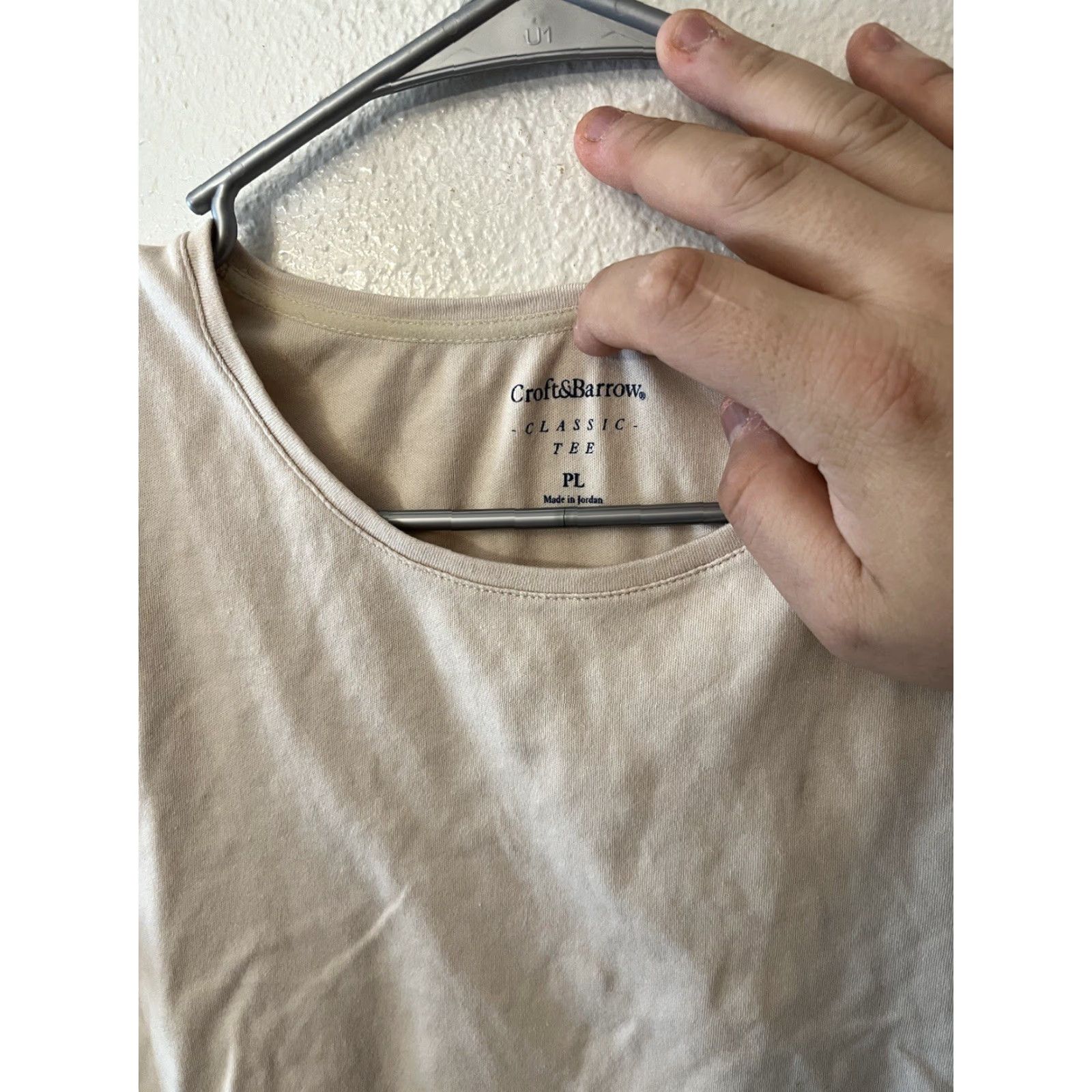 Croft & Barrow Croft & Barrow T-Shirt Beige Knit 100% Cotton Classic Petite Women's Size PL Round Neck Short Sleeve - Vintage? No - Casual Everyday Wear Size L / US 10 / IT 46 - 4 Thumbnail