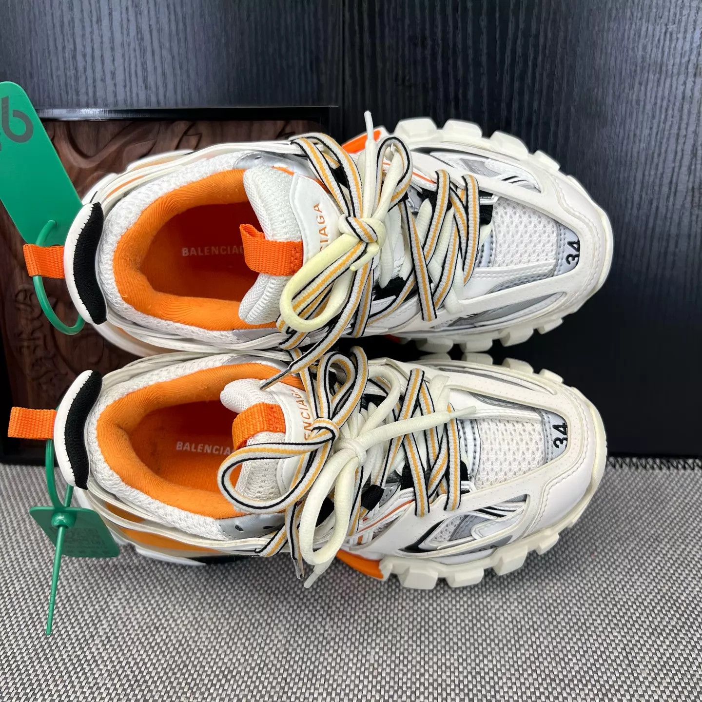 Balenciaga Balenciaga Track White Orange Women's 34 Near New Box Size US 4 / IT 34 - 7 Thumbnail