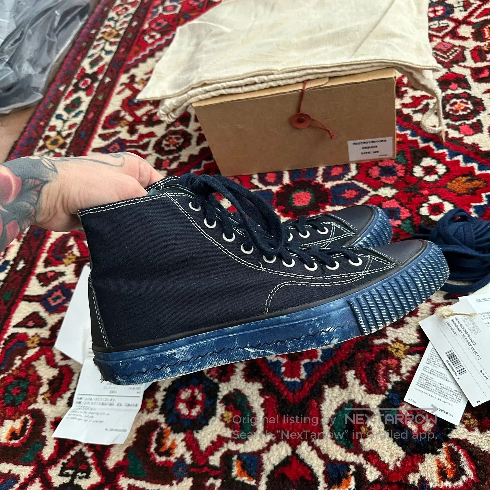 Visvim visvim skagway hi canvas shoes in blue. Size US 9.5 / EU 42-43 - 4 Thumbnail
