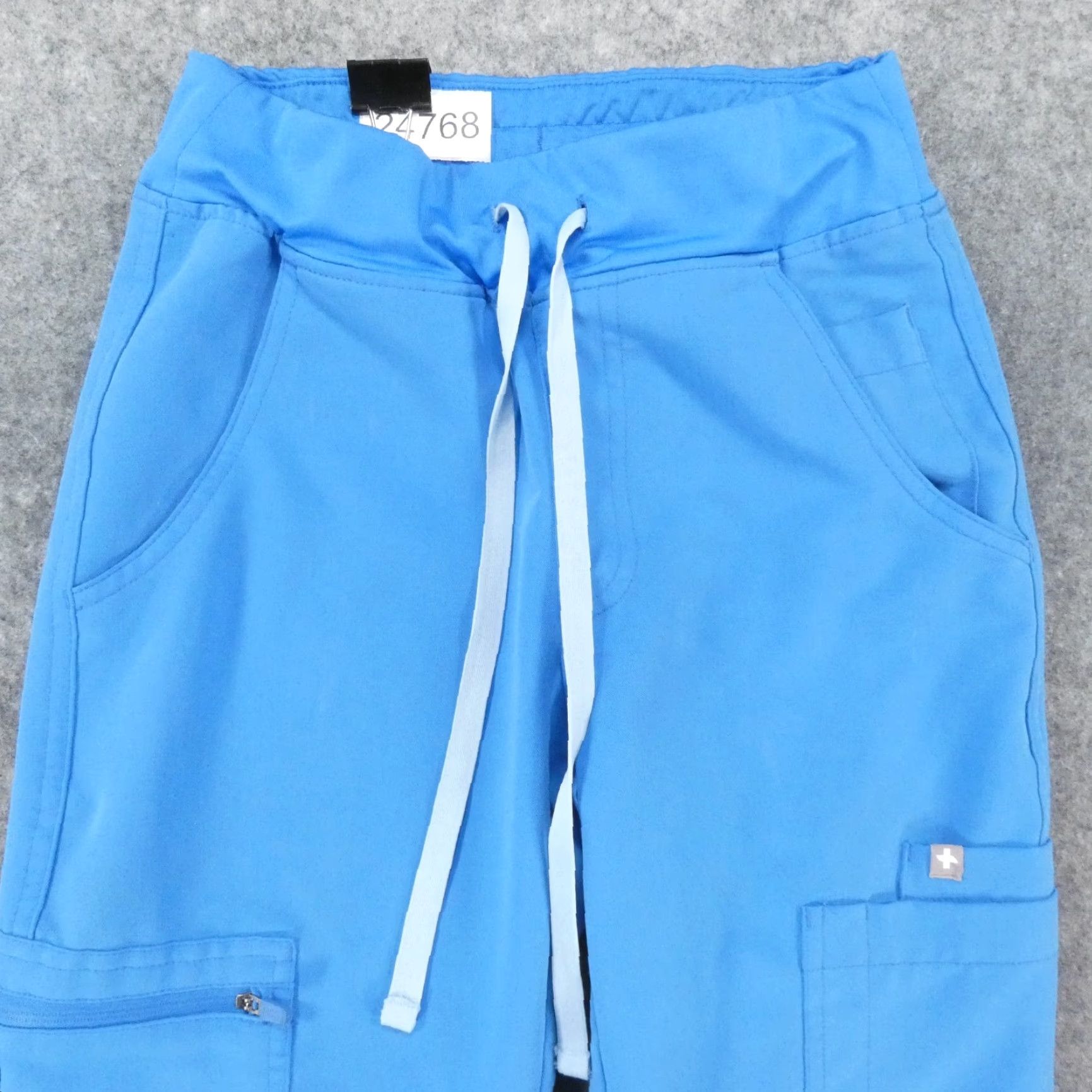 Vintage FIGS Scrub Pants Womens 2XS/P Blue Drawstring Medical Solid Size 24" / US 00 / IT 34 - 2 Thumbnail