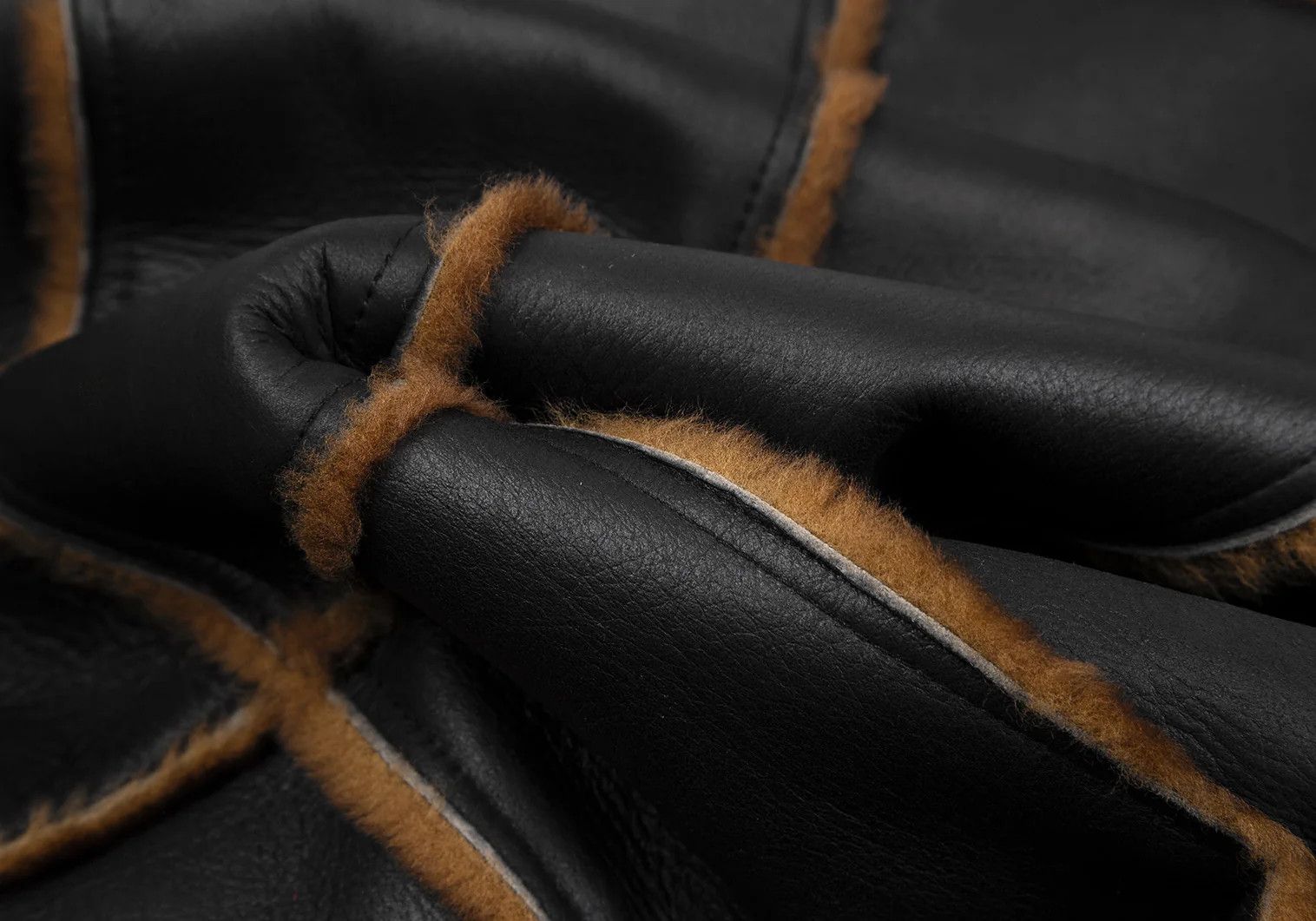 Jean Paul Gaultier Real Sheepskin Coat in Black/Brown Size 48 Size US M / EU 48-50 / 2 - 13 Thumbnail