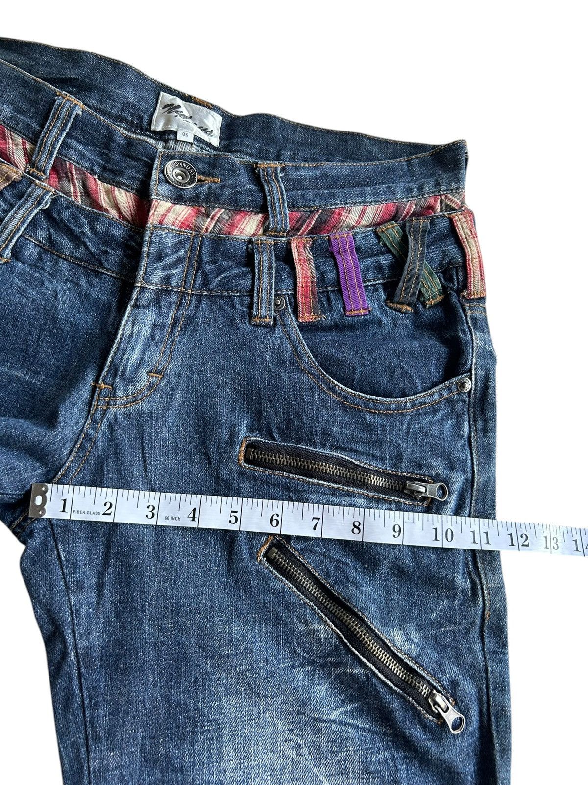 Kapital Nylaus Double Waist Japanese Punk Bondage Grunge Denim Jeans Size US 33 - 15 Thumbnail