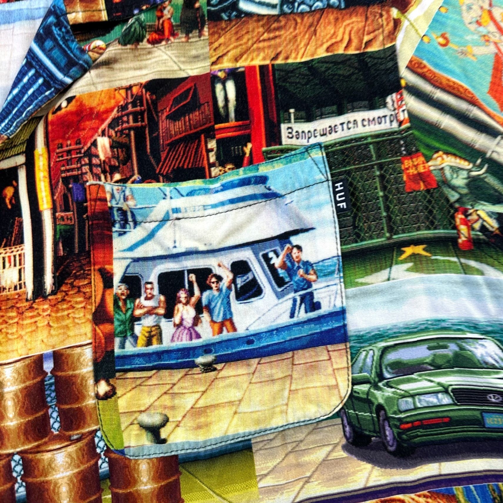 Huf Street Fighter Huf Shirt Mens Medium All Over Print Stage Resort All Over Print Size US M / EU 48-50 / 2 - 4 Thumbnail