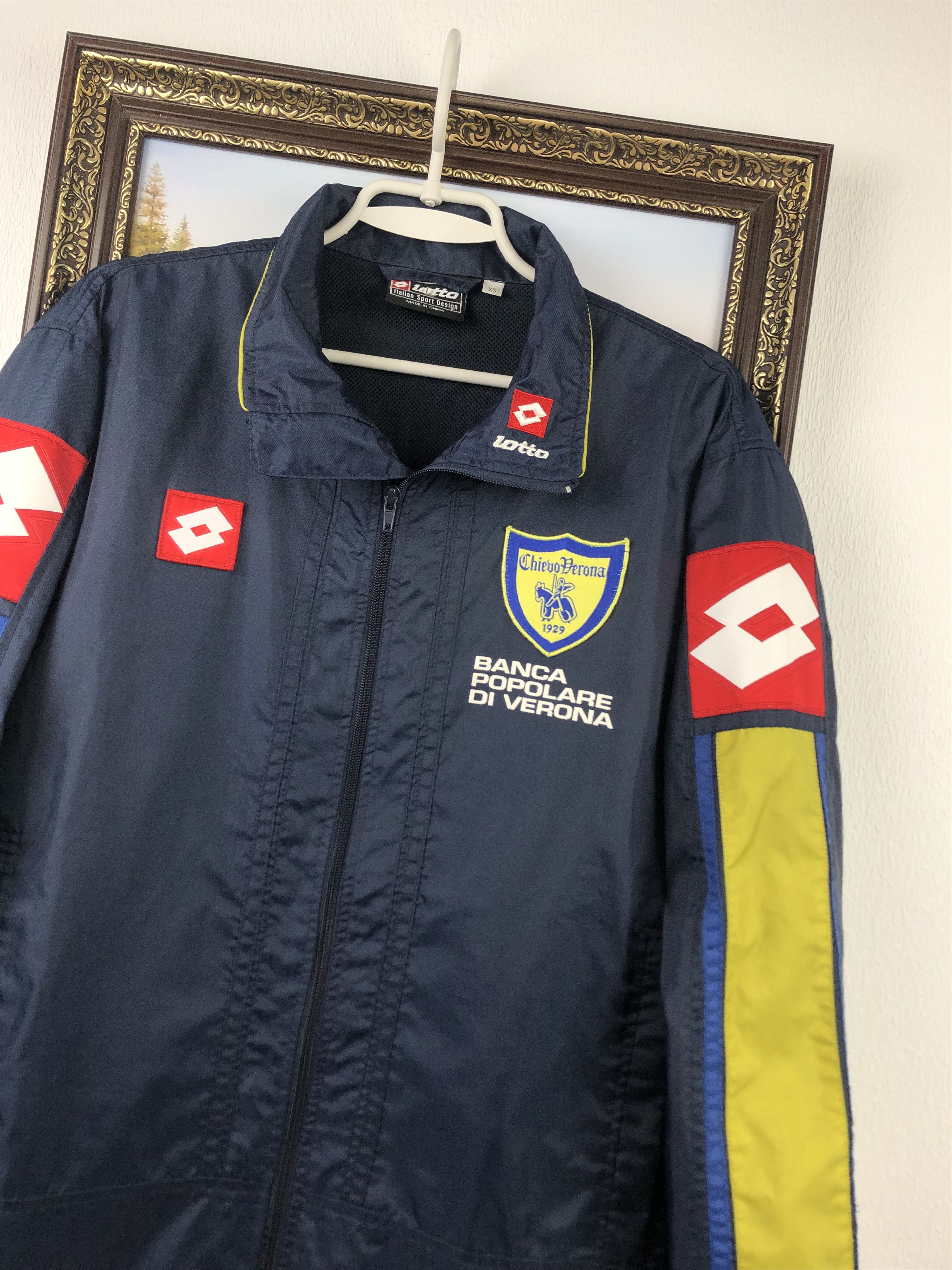 Vintage Vintage Lotto Chievo Verona Jacket Football Soccer Track Top Size US S / EU 44-46 / 1 - 4 Thumbnail