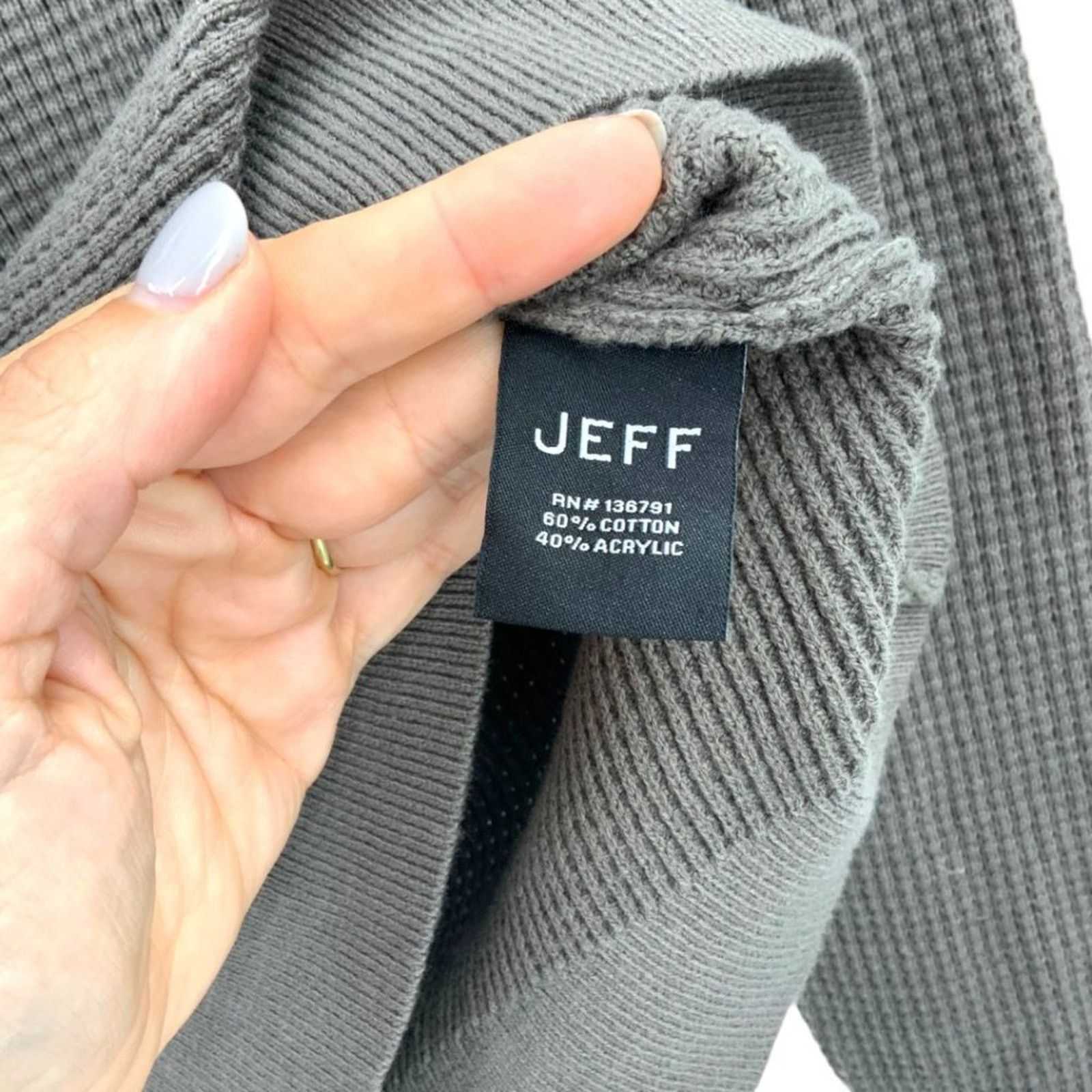 Other Jeff Taupe Waffle Weave Crewneck Sweater Small NWT $198 MSRP Size US S / EU 44-46 / 1 - 3 Thumbnail