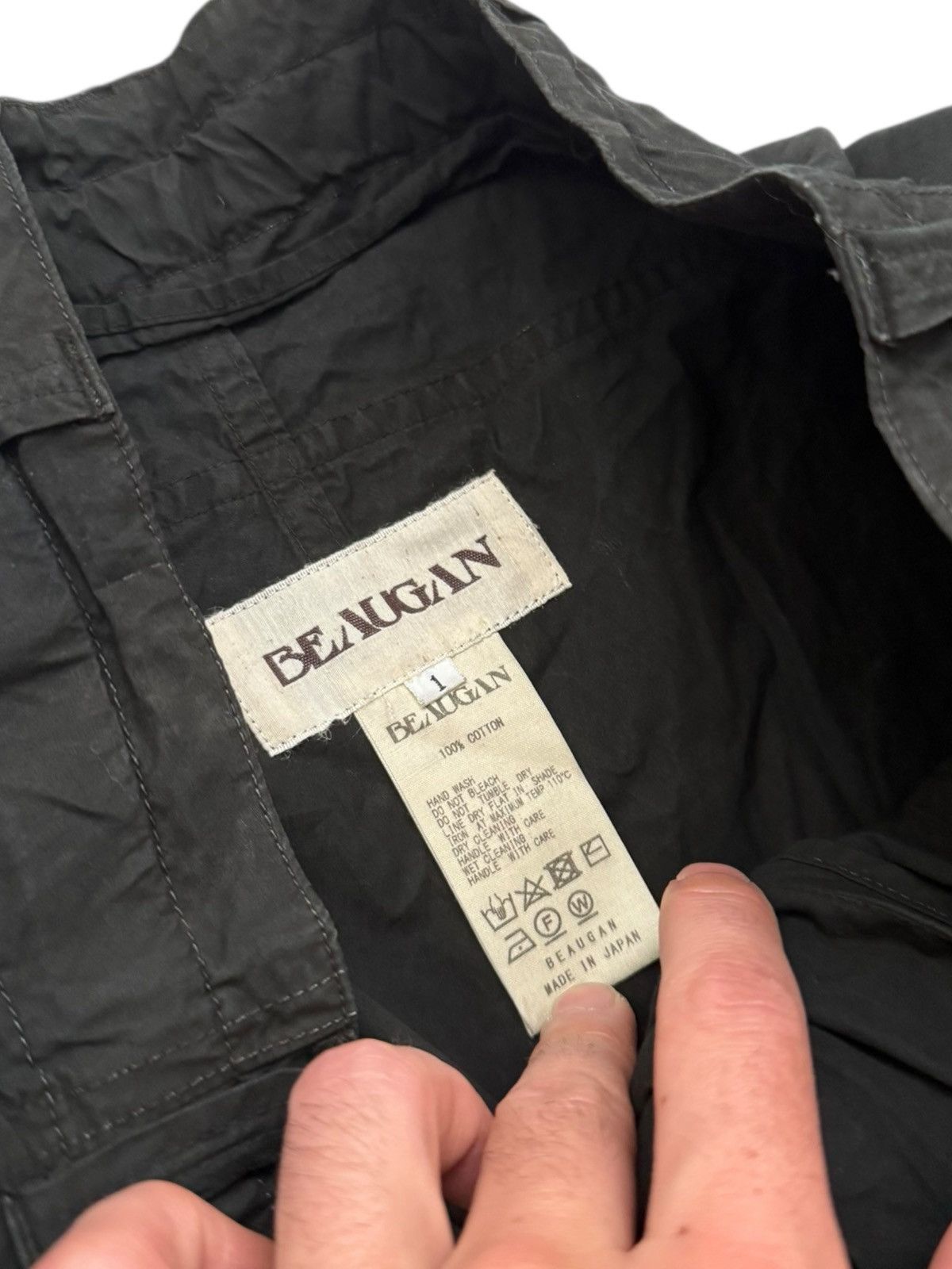 Beaugan $1,400 Monkey Pant Mud Dye Cargo Black Size US 30 / EU 46 - 7 Thumbnail
