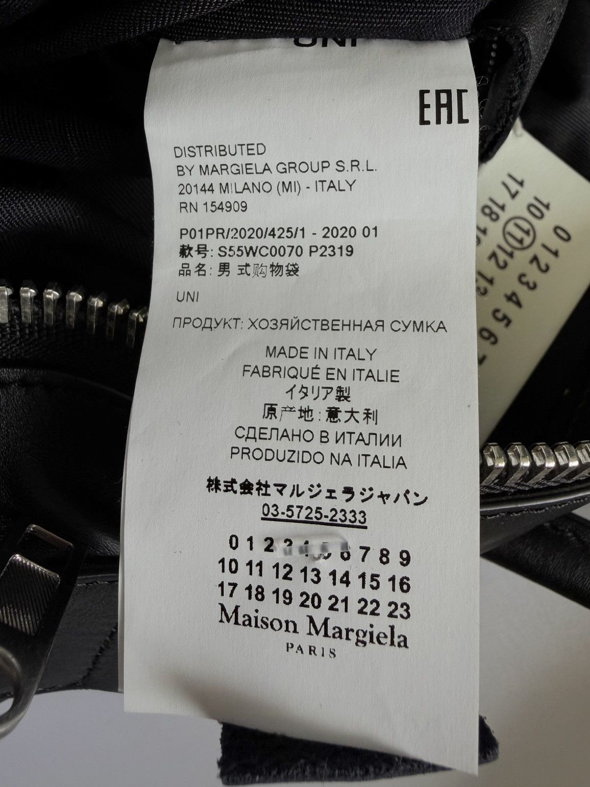 Maison Margiela Maison Margiela Line 11 Black Leather Tote Bag Size ONE SIZE - 15 Thumbnail
