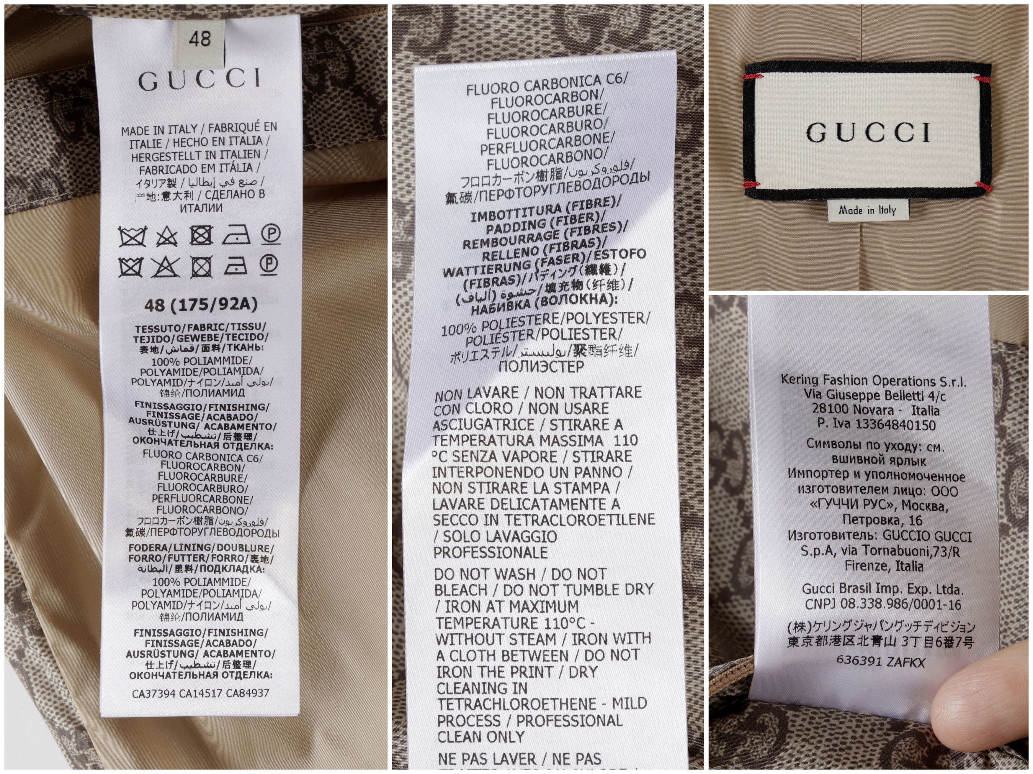 Gucci NWOT Gucci "FAKE NOT" Web Beige GG Monogram Jacket Size US L / EU 52-54 / 3 - 4 Thumbnail