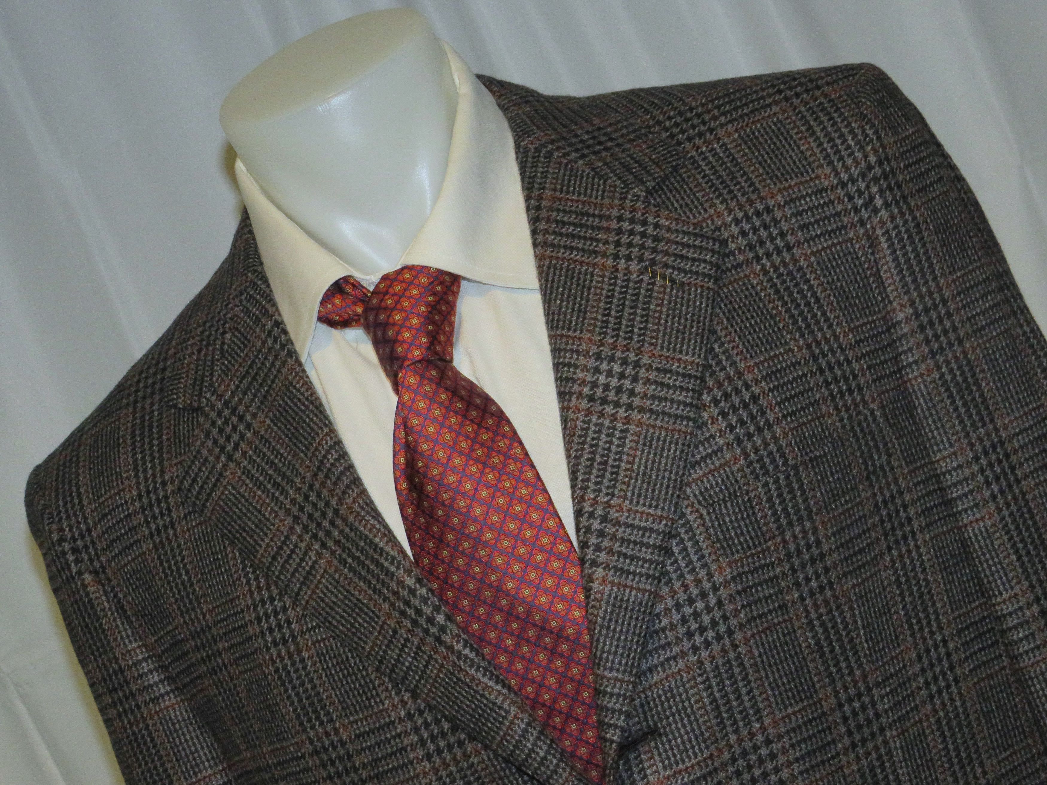 Brioni × Neiman Marcus Traiano Cashmere Gray Plaid Heavy Sport Coat 44R NWT NOS Size 44R - 4 Thumbnail