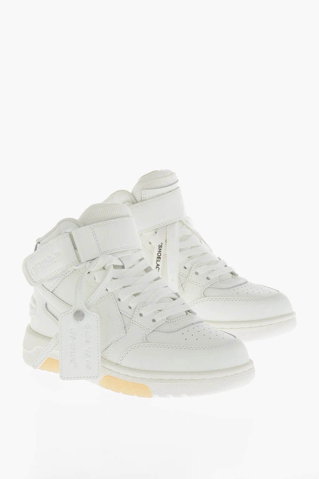Off-White og1mm0426 Leather Low-Top Sneakers in White Size US 5 / IT 35 - 3 Thumbnail