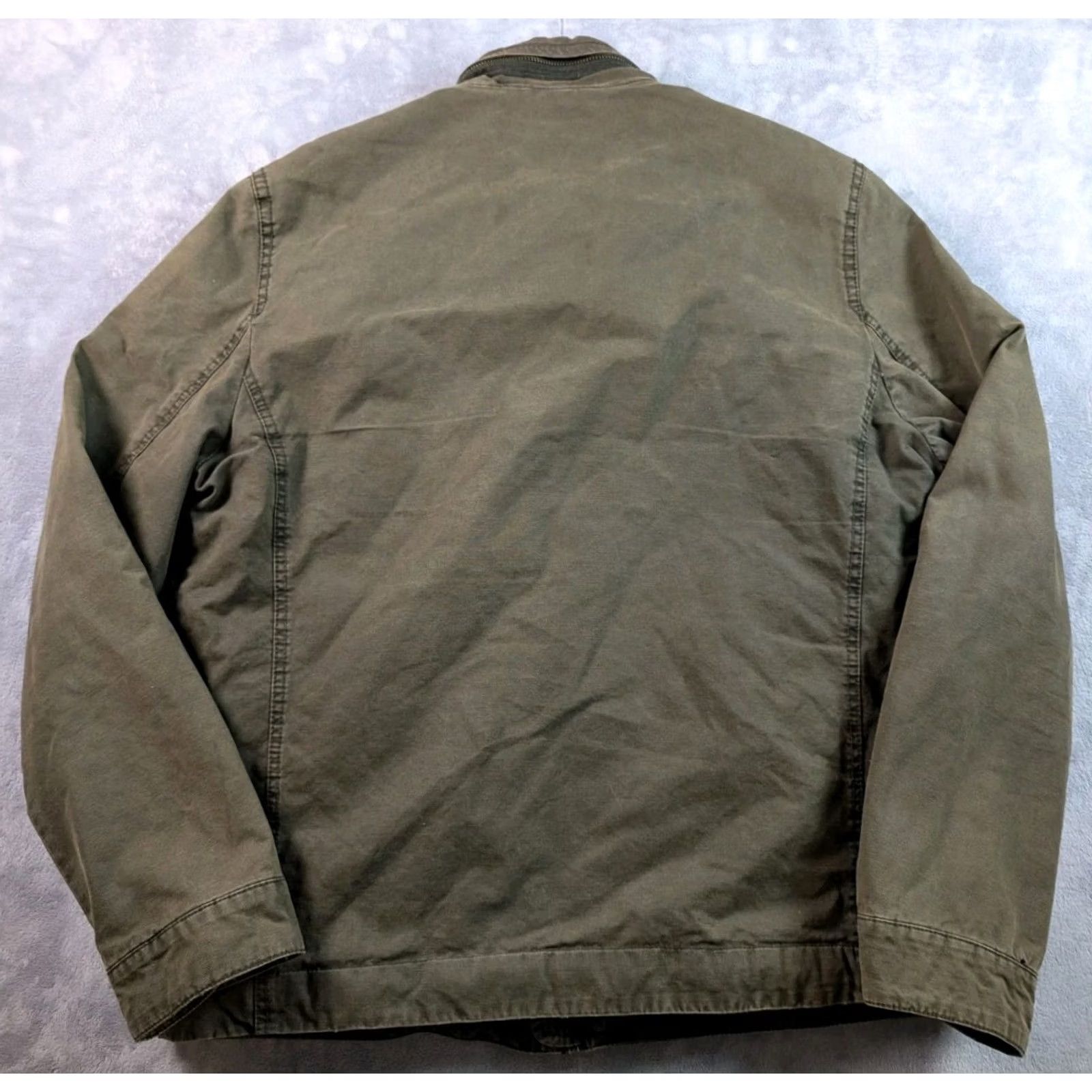 Levi's Levi's Jacket Cotton Olive Green Mid-Length Lined Zipper Pockets Full Zip Stand-Up Collar Men's M Size US M / EU 48-50 / 2 - 6 Thumbnail
