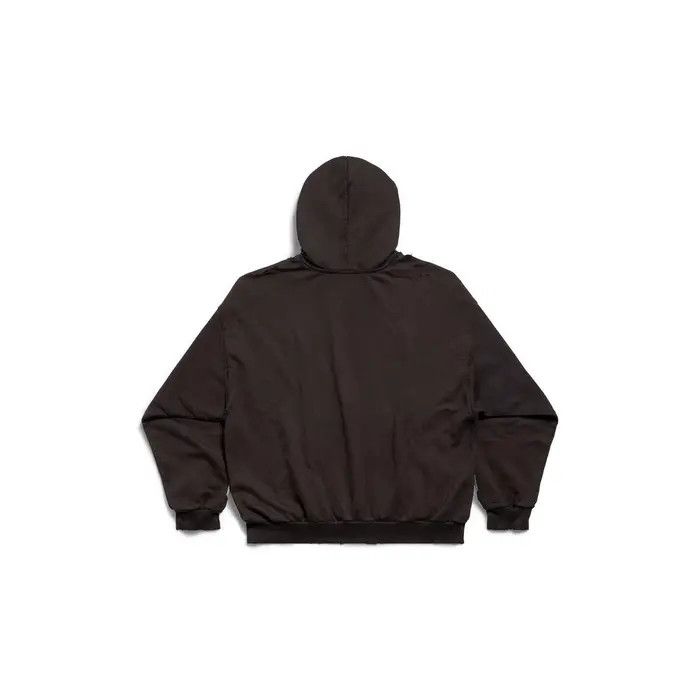 Balenciaga o1bcso1str0326 Nologo Hoodie Medium Fit in Black/Grey Size US XL / EU 56 / 4 - 6 Thumbnail