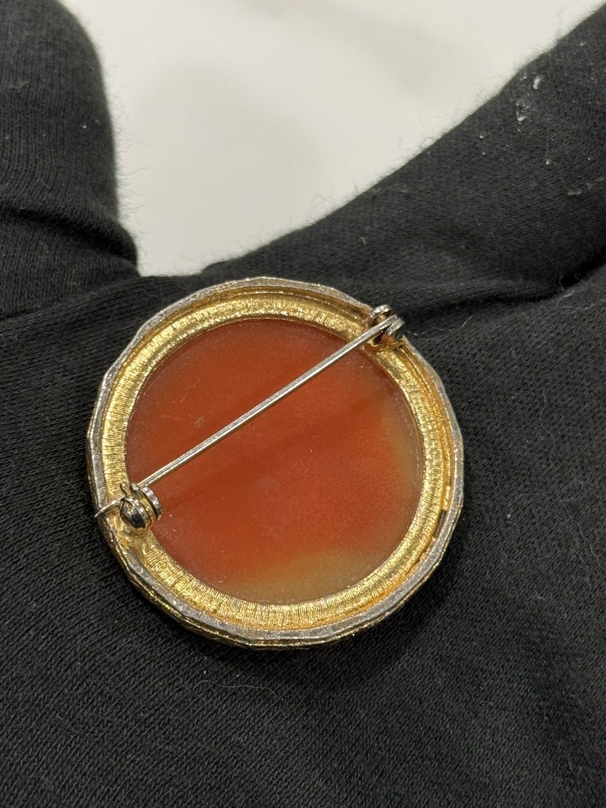 Vintage Victorian Era Yellow GF Shell Cameo Brooch w/ 3 Muses Size ONE SIZE - 5 Thumbnail