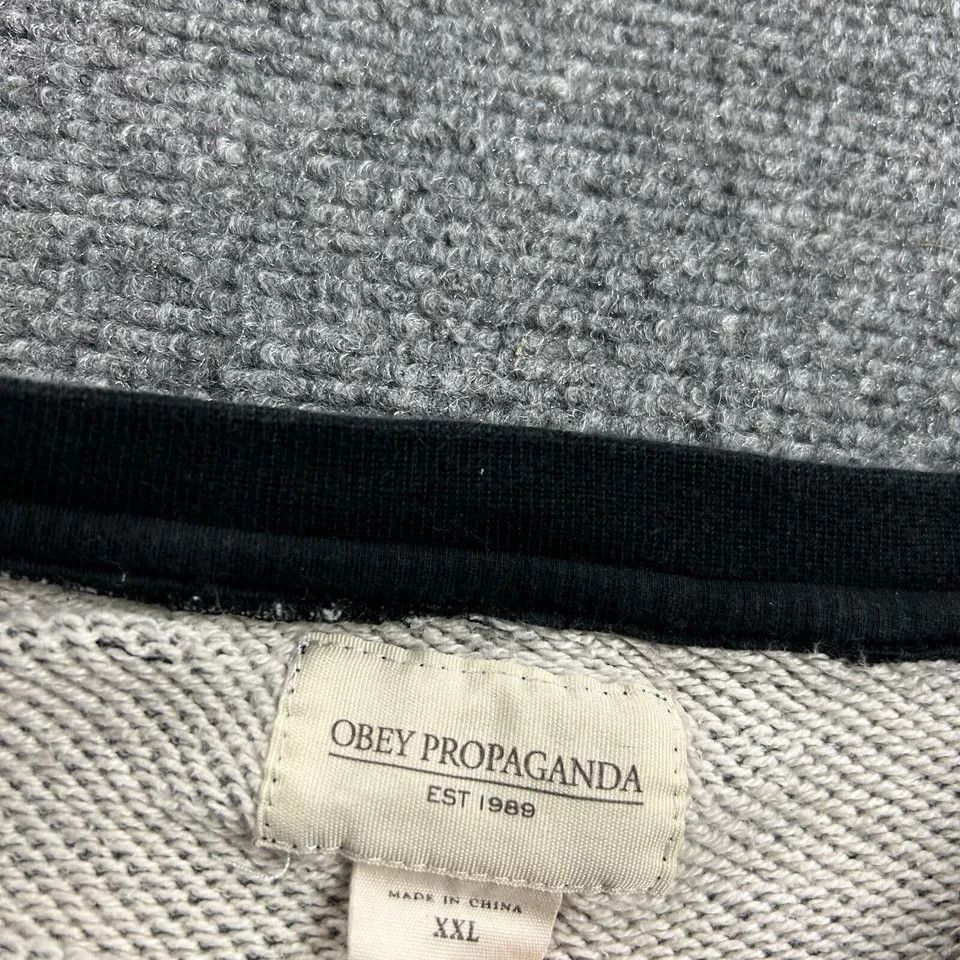Obey Obey Propaganda Sweatshirt Womens XXL Gray Knit Speckled 2XL Size XXL / US 16-18 / IT 52-54 - 3 Thumbnail
